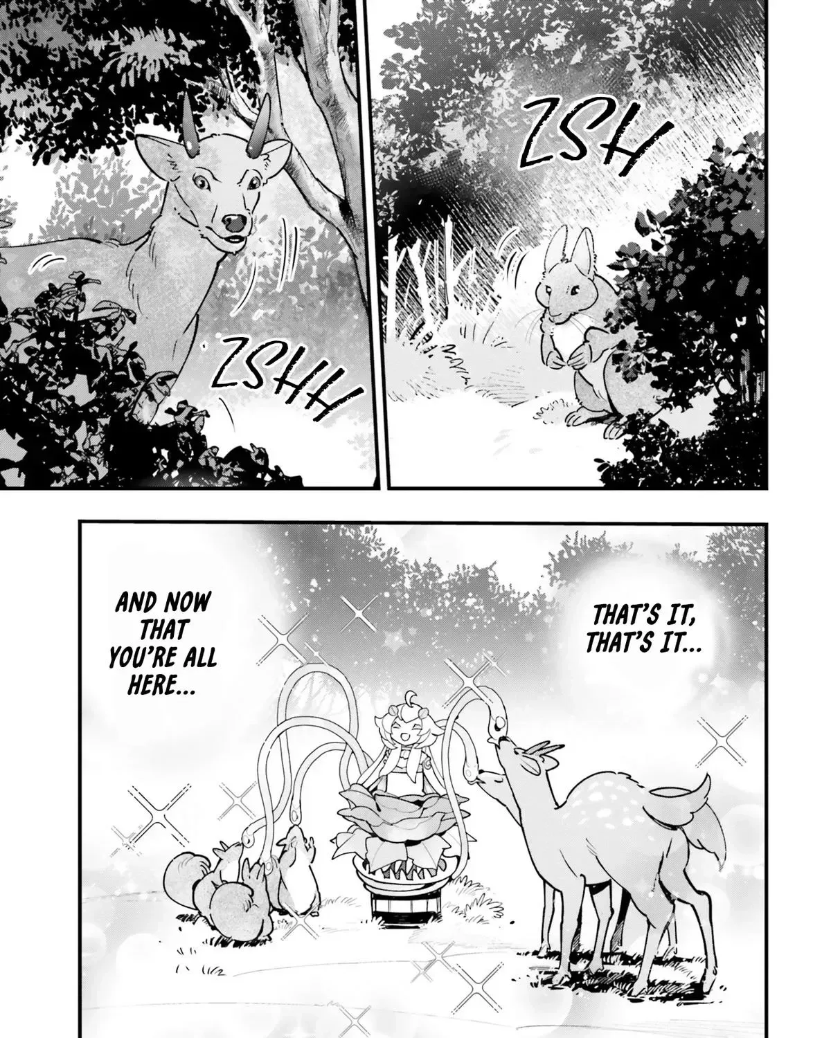 Shokubutsu Monster Musume Nikki ~Seijo datta Watashi ga Uragirareta Hate ni Aruraune ni Tensei Shite Shimatta node, kore kara wa Kougousei wo Shinagara Shizuka ni Shokubutsu Life wo Sugoshimasu~ Chapter 18 page 50