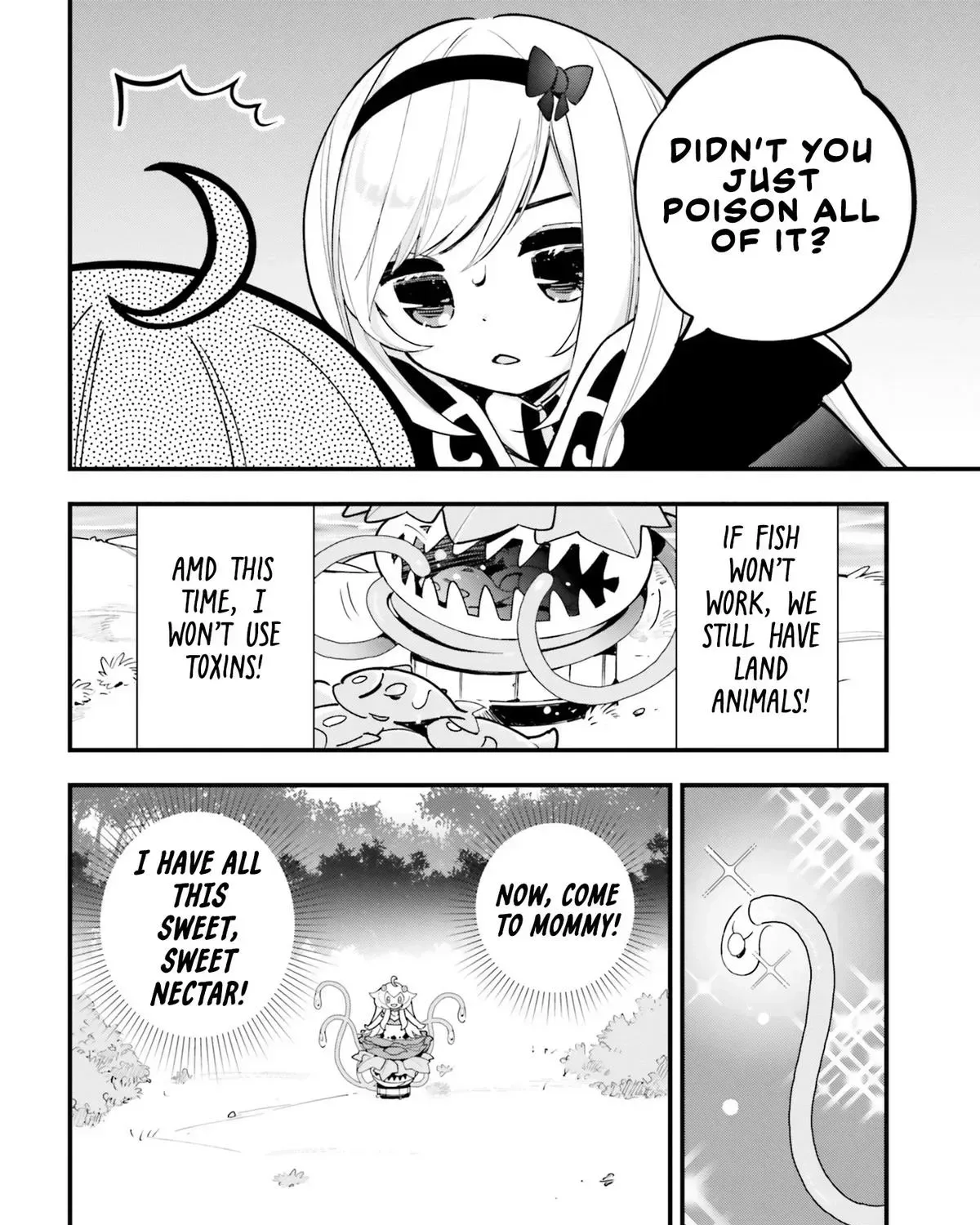 Shokubutsu Monster Musume Nikki ~Seijo datta Watashi ga Uragirareta Hate ni Aruraune ni Tensei Shite Shimatta node, kore kara wa Kougousei wo Shinagara Shizuka ni Shokubutsu Life wo Sugoshimasu~ Chapter 18 page 48