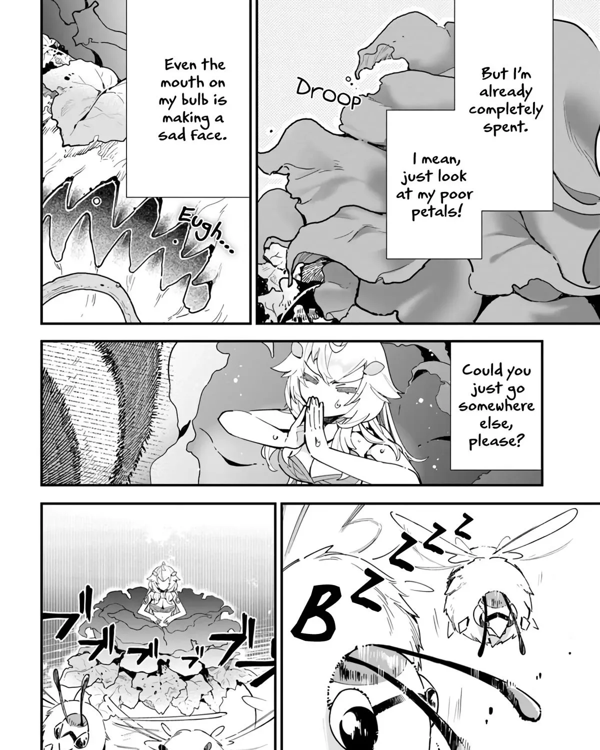 Shokubutsu Monster Musume Nikki ~Seijo datta Watashi ga Uragirareta Hate ni Aruraune ni Tensei Shite Shimatta node, kore kara wa Kougousei wo Shinagara Shizuka ni Shokubutsu Life wo Sugoshimasu~ Chapter 2 page 57