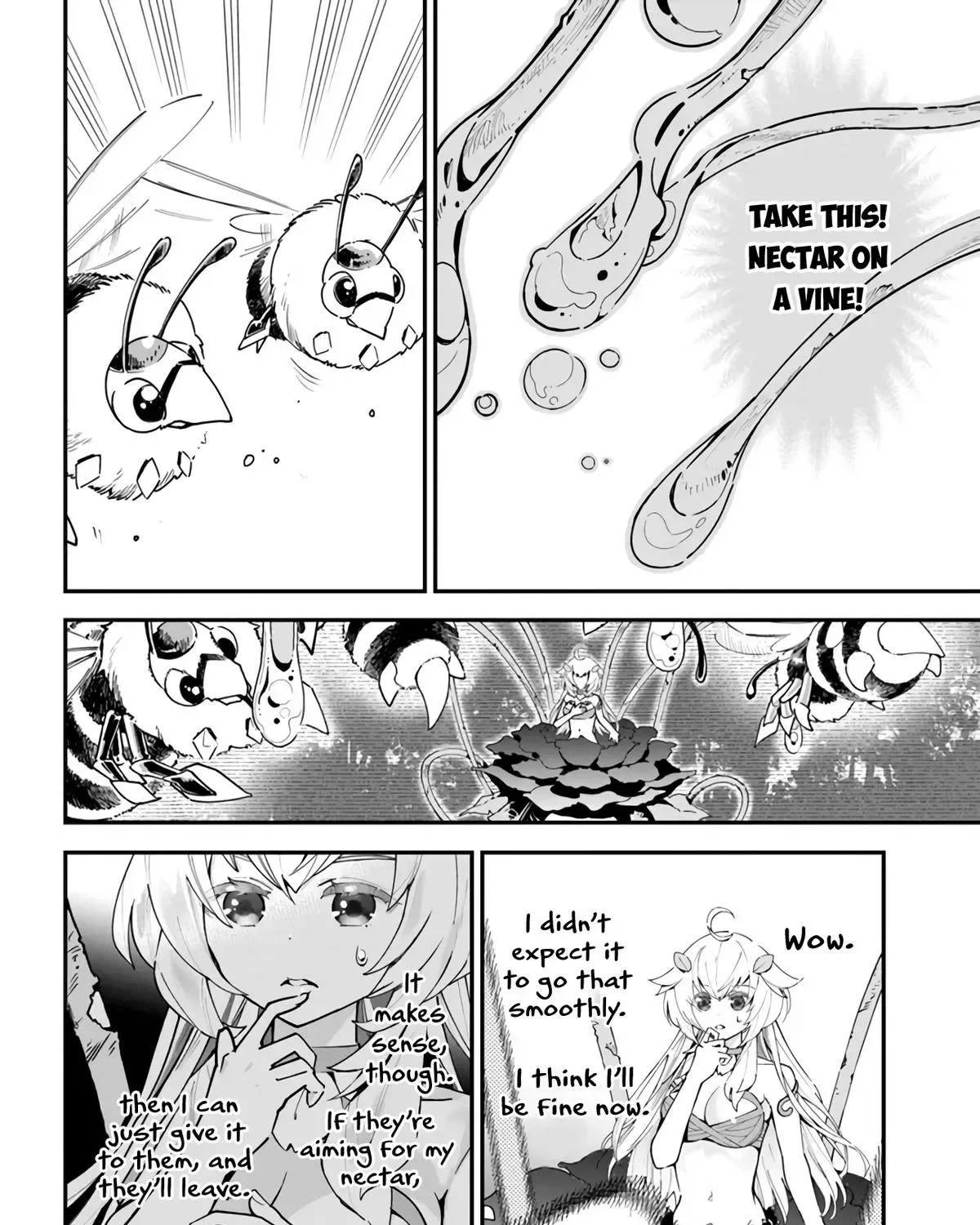 Shokubutsu Monster Musume Nikki ~Seijo datta Watashi ga Uragirareta Hate ni Aruraune ni Tensei Shite Shimatta node, kore kara wa Kougousei wo Shinagara Shizuka ni Shokubutsu Life wo Sugoshimasu~ Chapter 2 page 49
