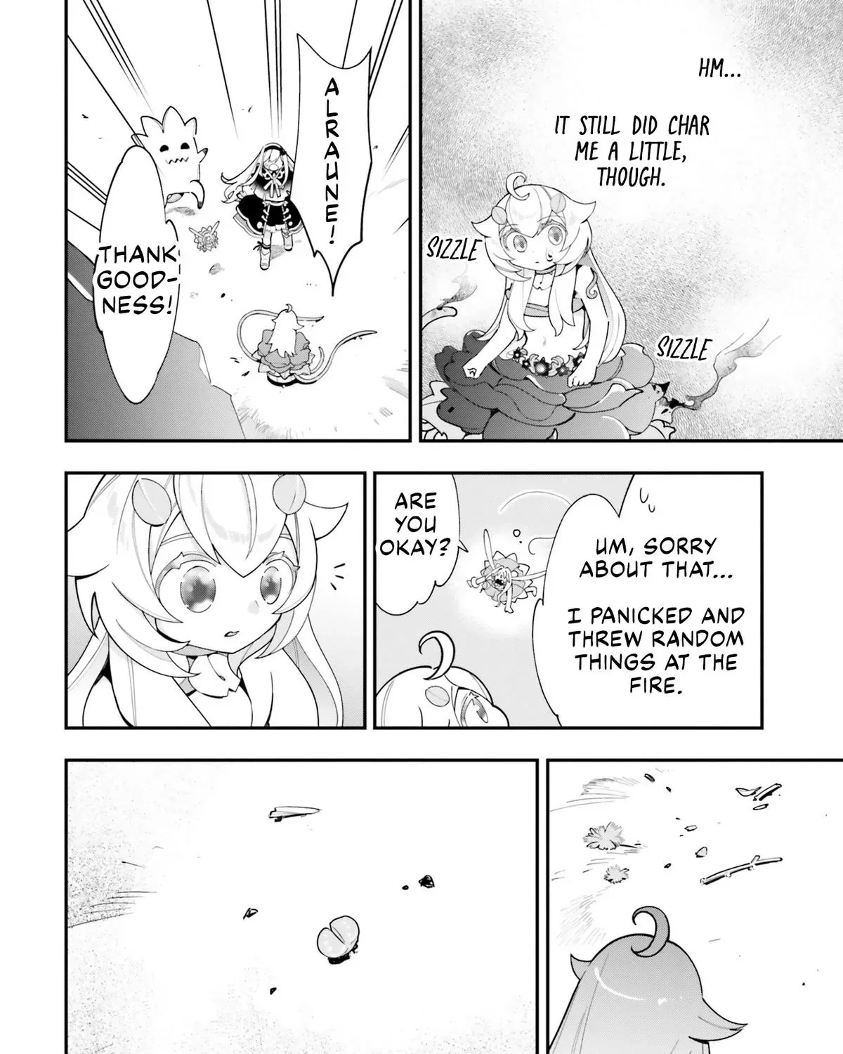 Shokubutsu Monster Musume Nikki ~Seijo datta Watashi ga Uragirareta Hate ni Aruraune ni Tensei Shite Shimatta node, kore kara wa Kougousei wo Shinagara Shizuka ni Shokubutsu Life wo Sugoshimasu~ Chapter 20 page 44