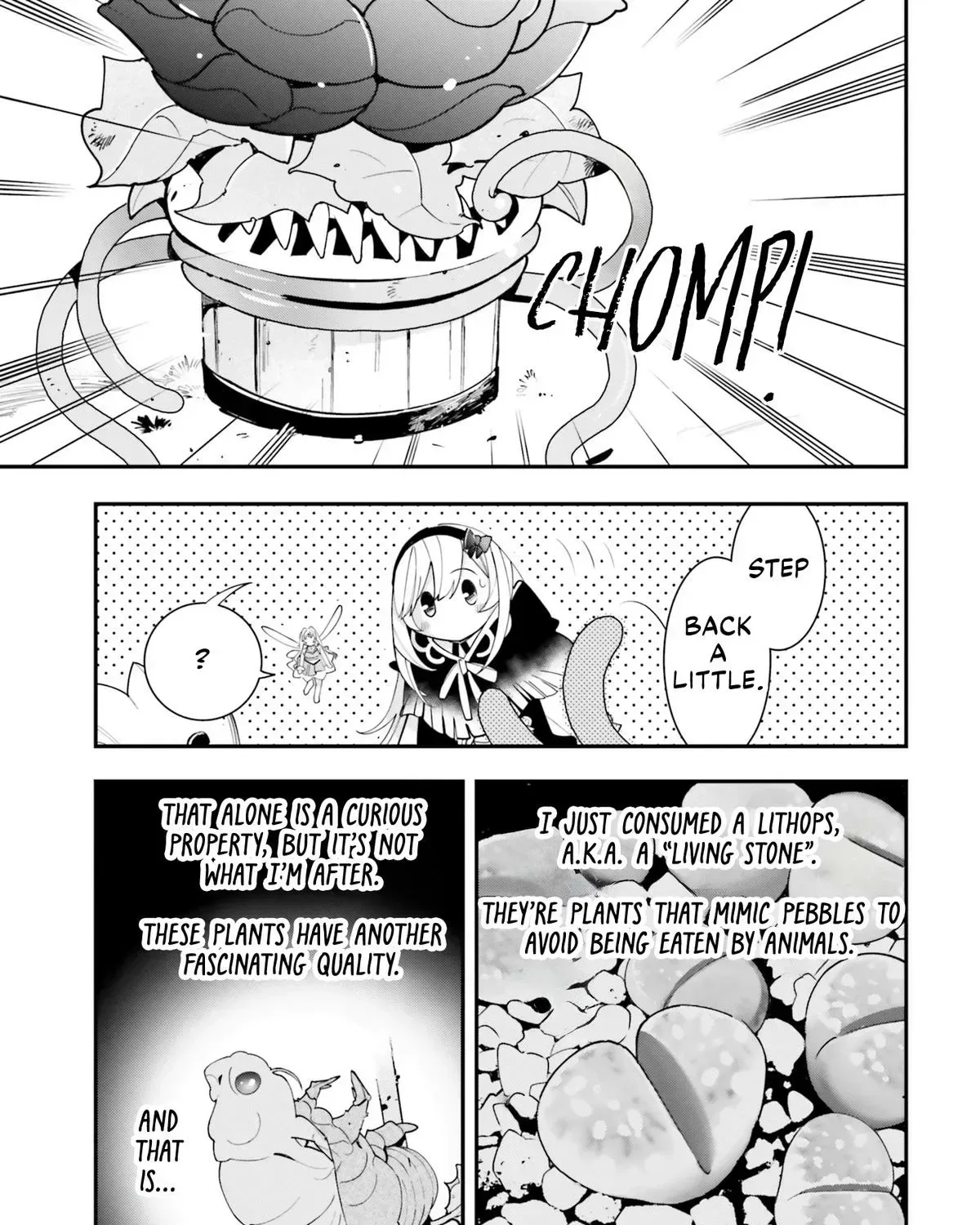 Shokubutsu Monster Musume Nikki ~Seijo datta Watashi ga Uragirareta Hate ni Aruraune ni Tensei Shite Shimatta node, kore kara wa Kougousei wo Shinagara Shizuka ni Shokubutsu Life wo Sugoshimasu~ Chapter 20 page 46