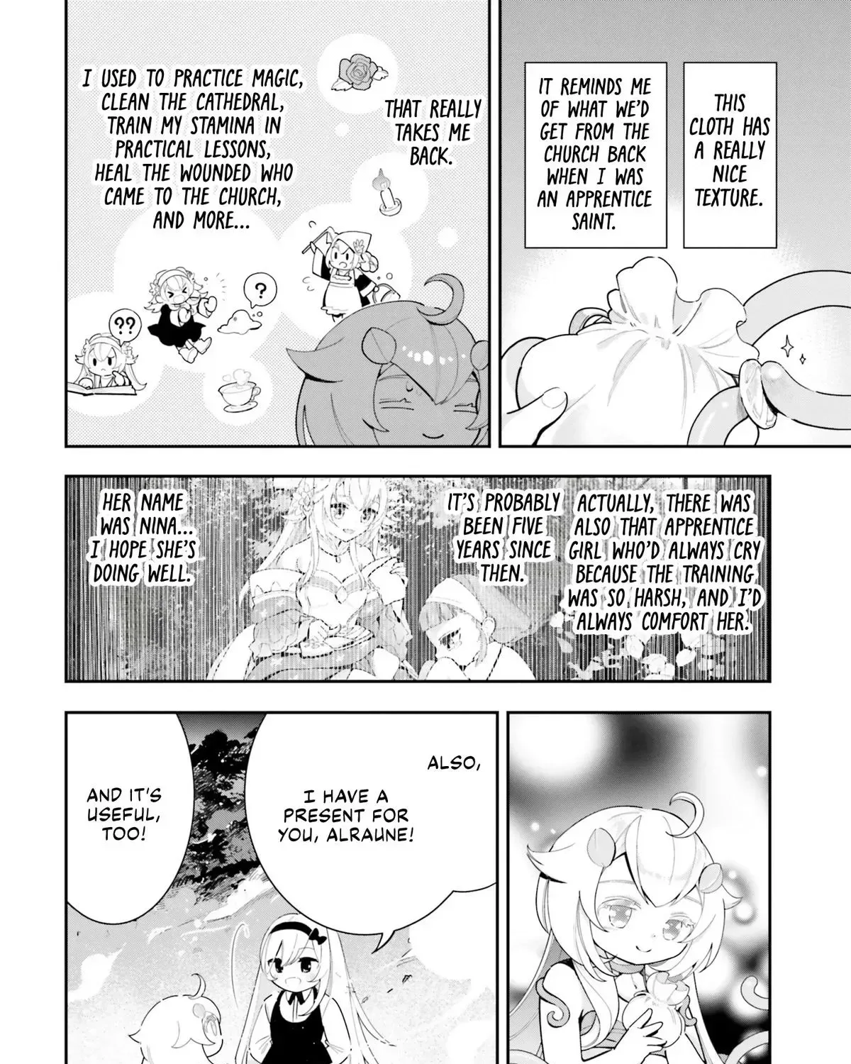 Shokubutsu Monster Musume Nikki ~Seijo datta Watashi ga Uragirareta Hate ni Aruraune ni Tensei Shite Shimatta node, kore kara wa Kougousei wo Shinagara Shizuka ni Shokubutsu Life wo Sugoshimasu~ Chapter 21 page 52
