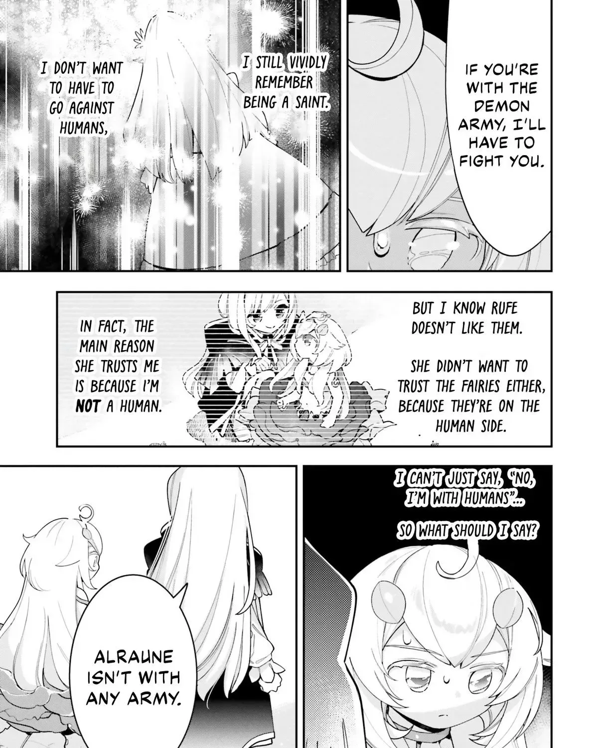 Shokubutsu Monster Musume Nikki ~Seijo datta Watashi ga Uragirareta Hate ni Aruraune ni Tensei Shite Shimatta node, kore kara wa Kougousei wo Shinagara Shizuka ni Shokubutsu Life wo Sugoshimasu~ Chapter 23 page 58