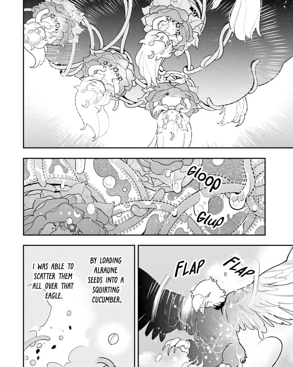 Shokubutsu Monster Musume Nikki ~Seijo datta Watashi ga Uragirareta Hate ni Aruraune ni Tensei Shite Shimatta node, kore kara wa Kougousei wo Shinagara Shizuka ni Shokubutsu Life wo Sugoshimasu~ Chapter 24 page 36