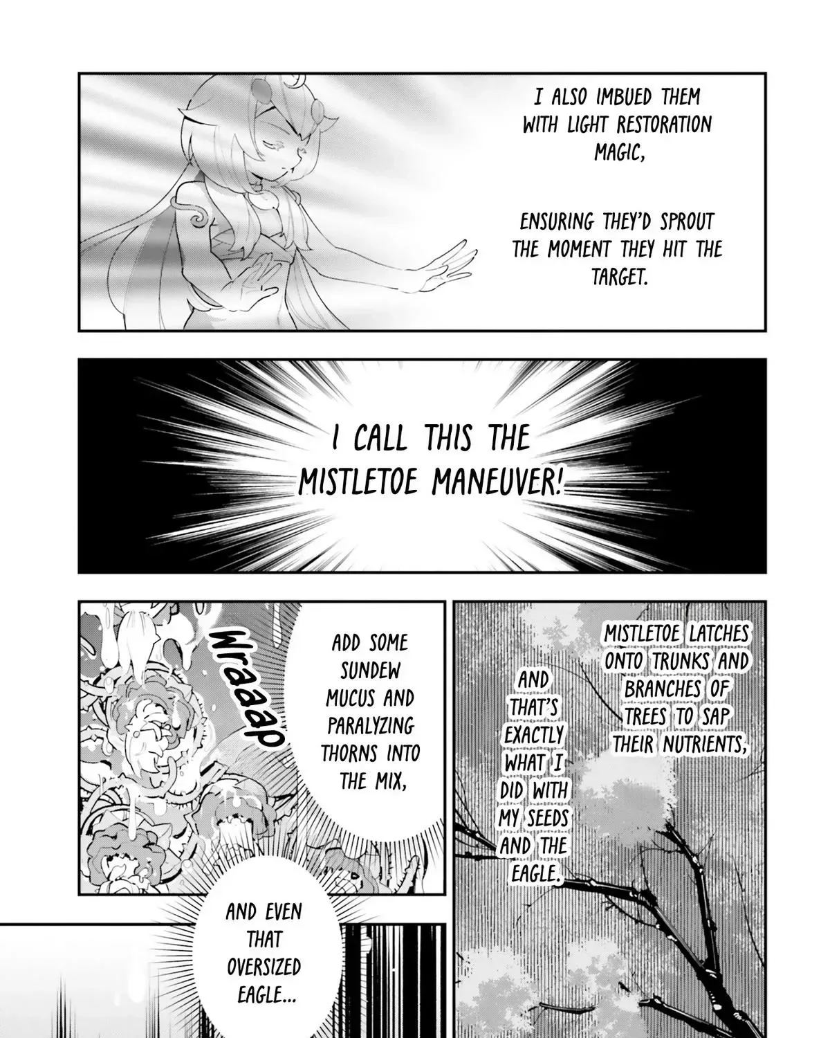 Shokubutsu Monster Musume Nikki ~Seijo datta Watashi ga Uragirareta Hate ni Aruraune ni Tensei Shite Shimatta node, kore kara wa Kougousei wo Shinagara Shizuka ni Shokubutsu Life wo Sugoshimasu~ Chapter 24 page 38