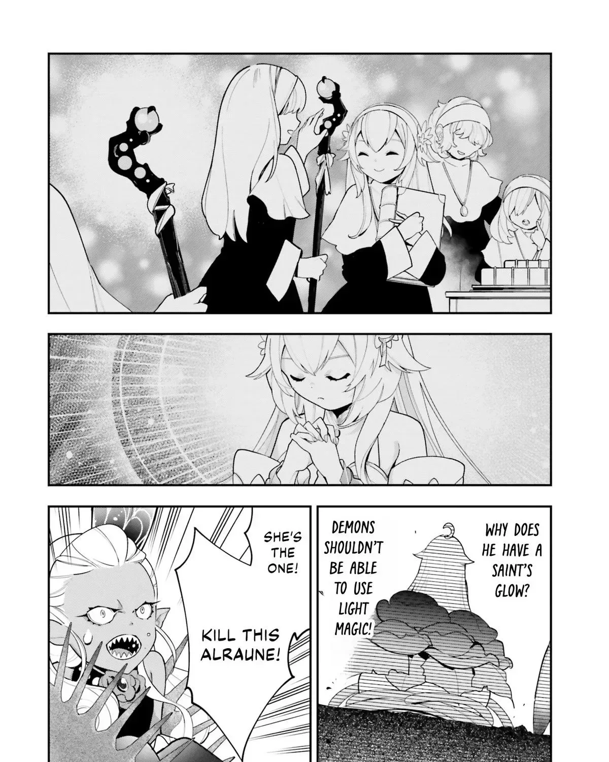 Shokubutsu Monster Musume Nikki ~Seijo datta Watashi ga Uragirareta Hate ni Aruraune ni Tensei Shite Shimatta node, kore kara wa Kougousei wo Shinagara Shizuka ni Shokubutsu Life wo Sugoshimasu~ Chapter 24 page 56