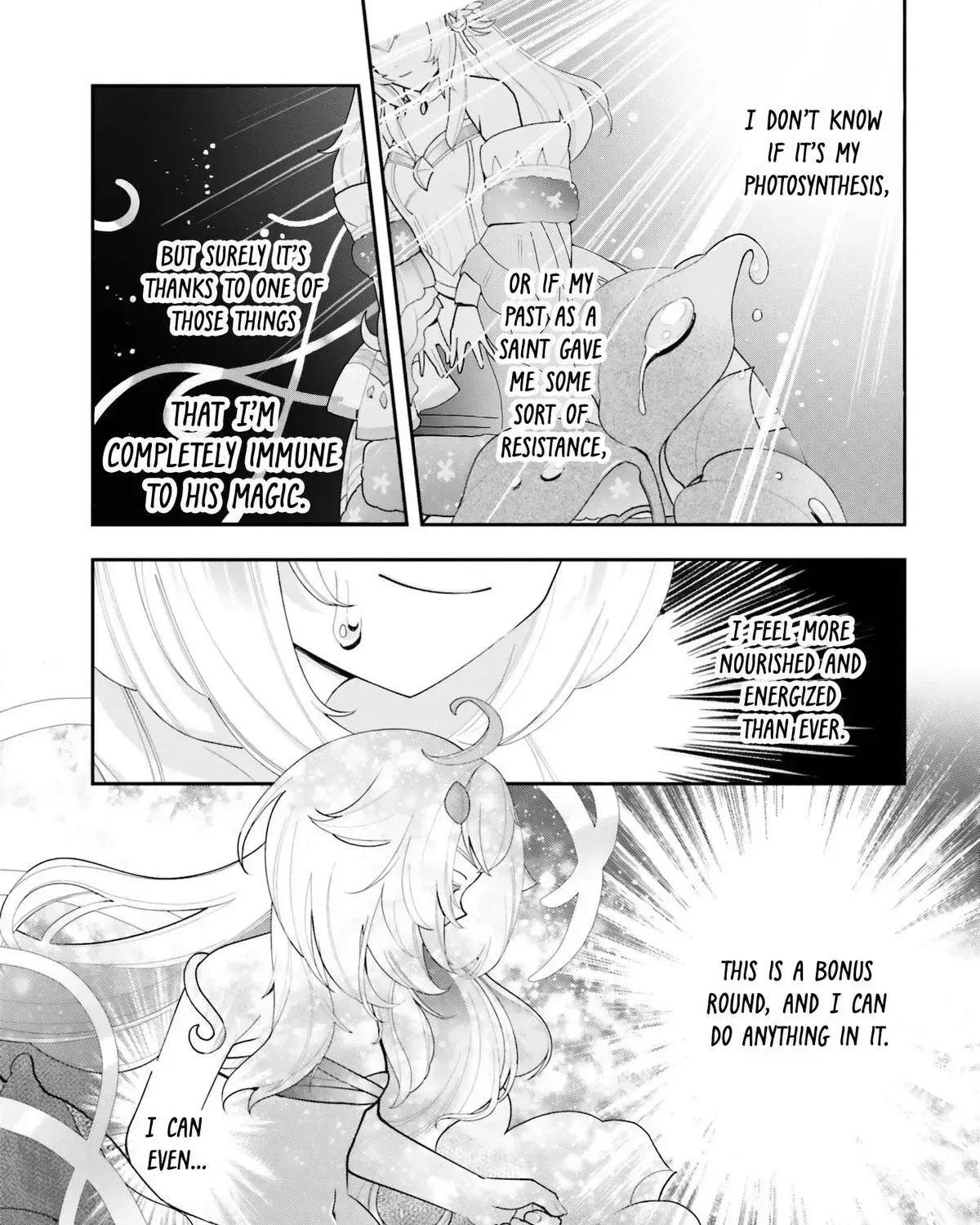 Shokubutsu Monster Musume Nikki ~Seijo datta Watashi ga Uragirareta Hate ni Aruraune ni Tensei Shite Shimatta node, kore kara wa Kougousei wo Shinagara Shizuka ni Shokubutsu Life wo Sugoshimasu~ Chapter 25 page 54