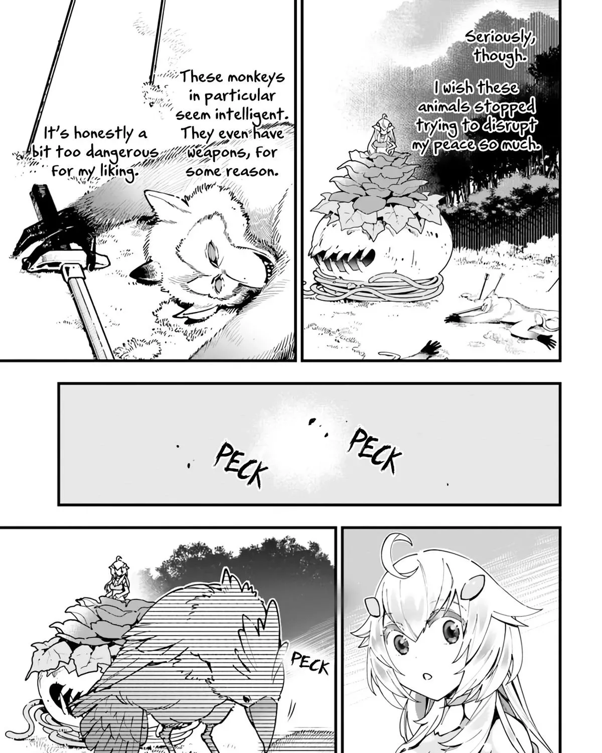 Shokubutsu Monster Musume Nikki ~Seijo datta Watashi ga Uragirareta Hate ni Aruraune ni Tensei Shite Shimatta node, kore kara wa Kougousei wo Shinagara Shizuka ni Shokubutsu Life wo Sugoshimasu~ Chapter 3 page 15