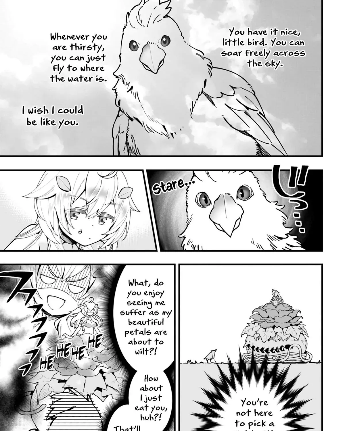 Shokubutsu Monster Musume Nikki ~Seijo datta Watashi ga Uragirareta Hate ni Aruraune ni Tensei Shite Shimatta node, kore kara wa Kougousei wo Shinagara Shizuka ni Shokubutsu Life wo Sugoshimasu~ Chapter 3 page 31