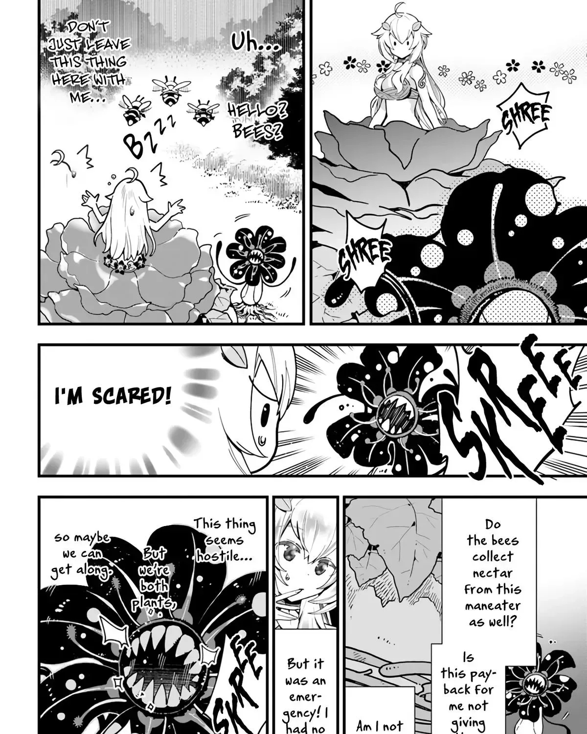 Shokubutsu Monster Musume Nikki ~Seijo datta Watashi ga Uragirareta Hate ni Aruraune ni Tensei Shite Shimatta node, kore kara wa Kougousei wo Shinagara Shizuka ni Shokubutsu Life wo Sugoshimasu~ Chapter 3 page 45