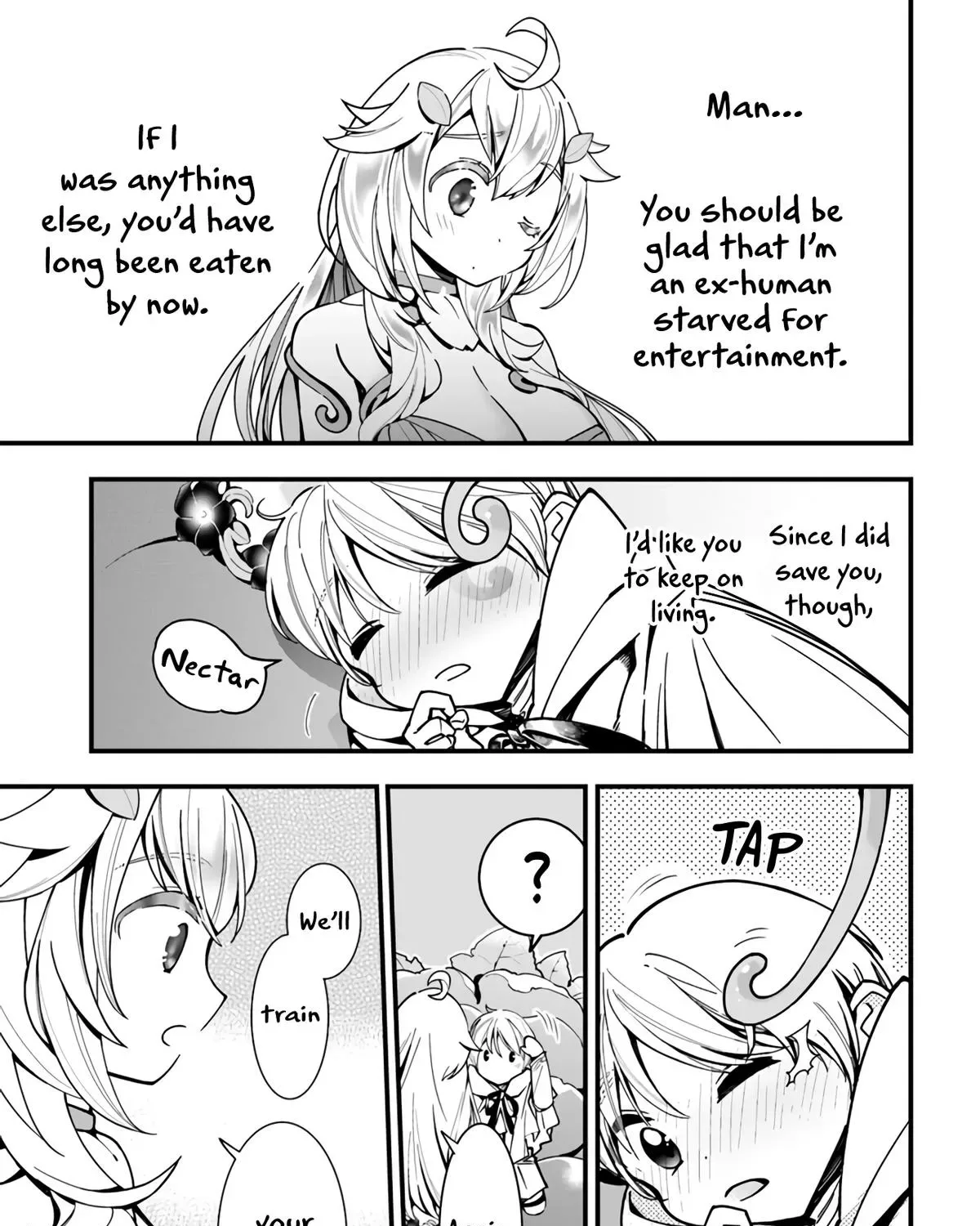 Shokubutsu Monster Musume Nikki ~Seijo datta Watashi ga Uragirareta Hate ni Aruraune ni Tensei Shite Shimatta node, kore kara wa Kougousei wo Shinagara Shizuka ni Shokubutsu Life wo Sugoshimasu~ Chapter 4 page 39