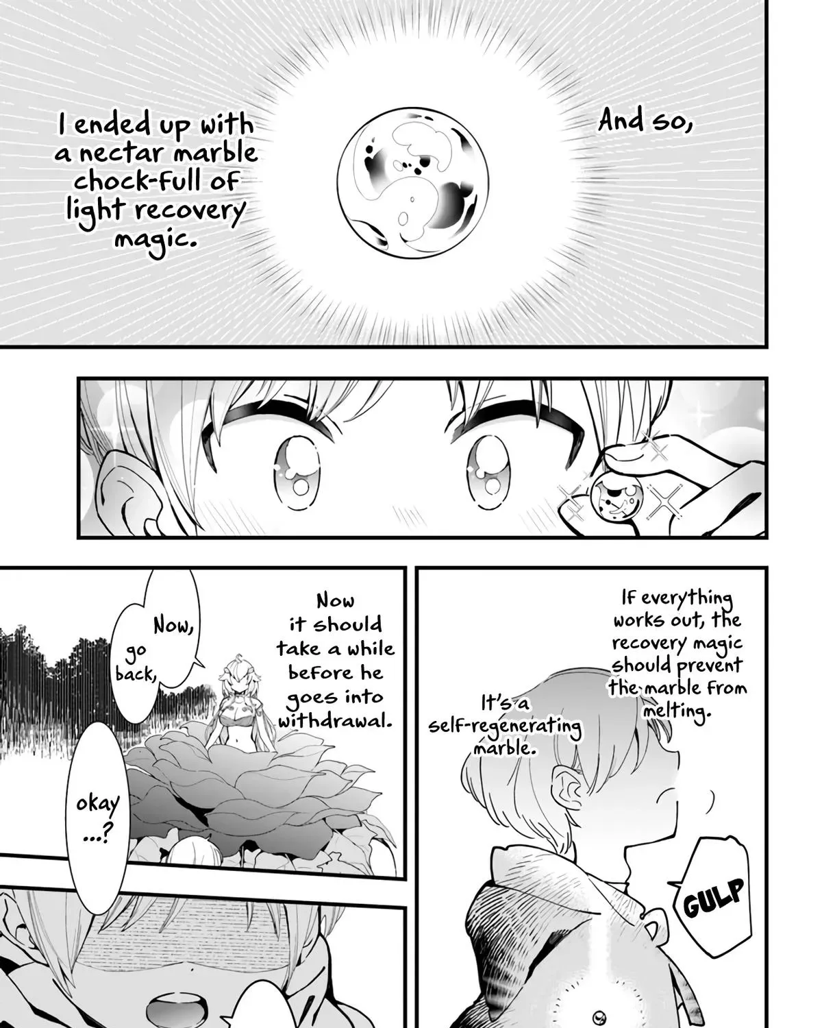 Shokubutsu Monster Musume Nikki ~Seijo datta Watashi ga Uragirareta Hate ni Aruraune ni Tensei Shite Shimatta node, kore kara wa Kougousei wo Shinagara Shizuka ni Shokubutsu Life wo Sugoshimasu~ Chapter 4 page 55