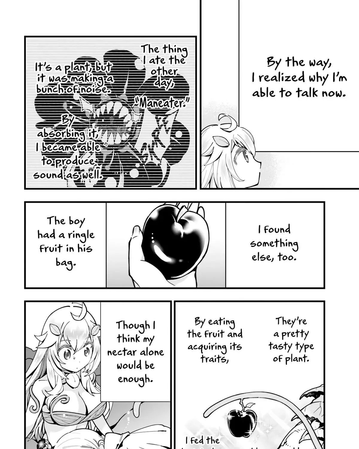 Shokubutsu Monster Musume Nikki ~Seijo datta Watashi ga Uragirareta Hate ni Aruraune ni Tensei Shite Shimatta node, kore kara wa Kougousei wo Shinagara Shizuka ni Shokubutsu Life wo Sugoshimasu~ Chapter 4 page 37