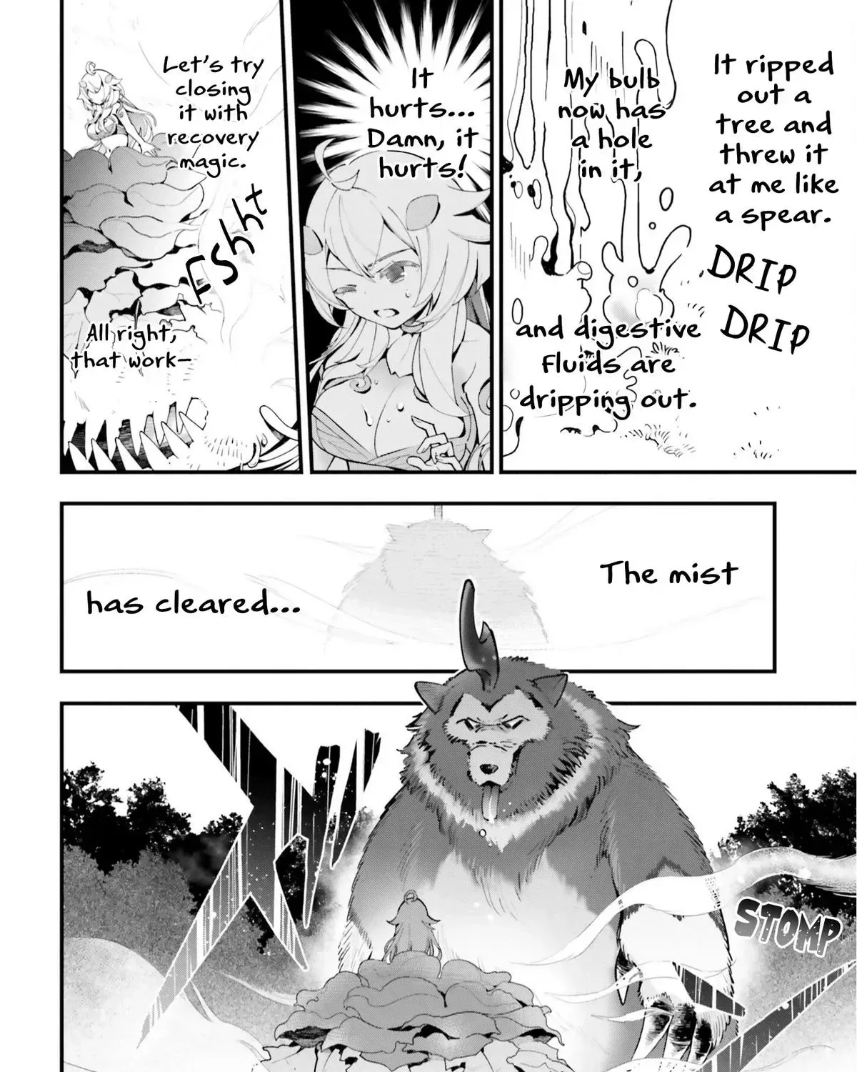 Shokubutsu Monster Musume Nikki ~Seijo datta Watashi ga Uragirareta Hate ni Aruraune ni Tensei Shite Shimatta node, kore kara wa Kougousei wo Shinagara Shizuka ni Shokubutsu Life wo Sugoshimasu~ Chapter 5 page 49