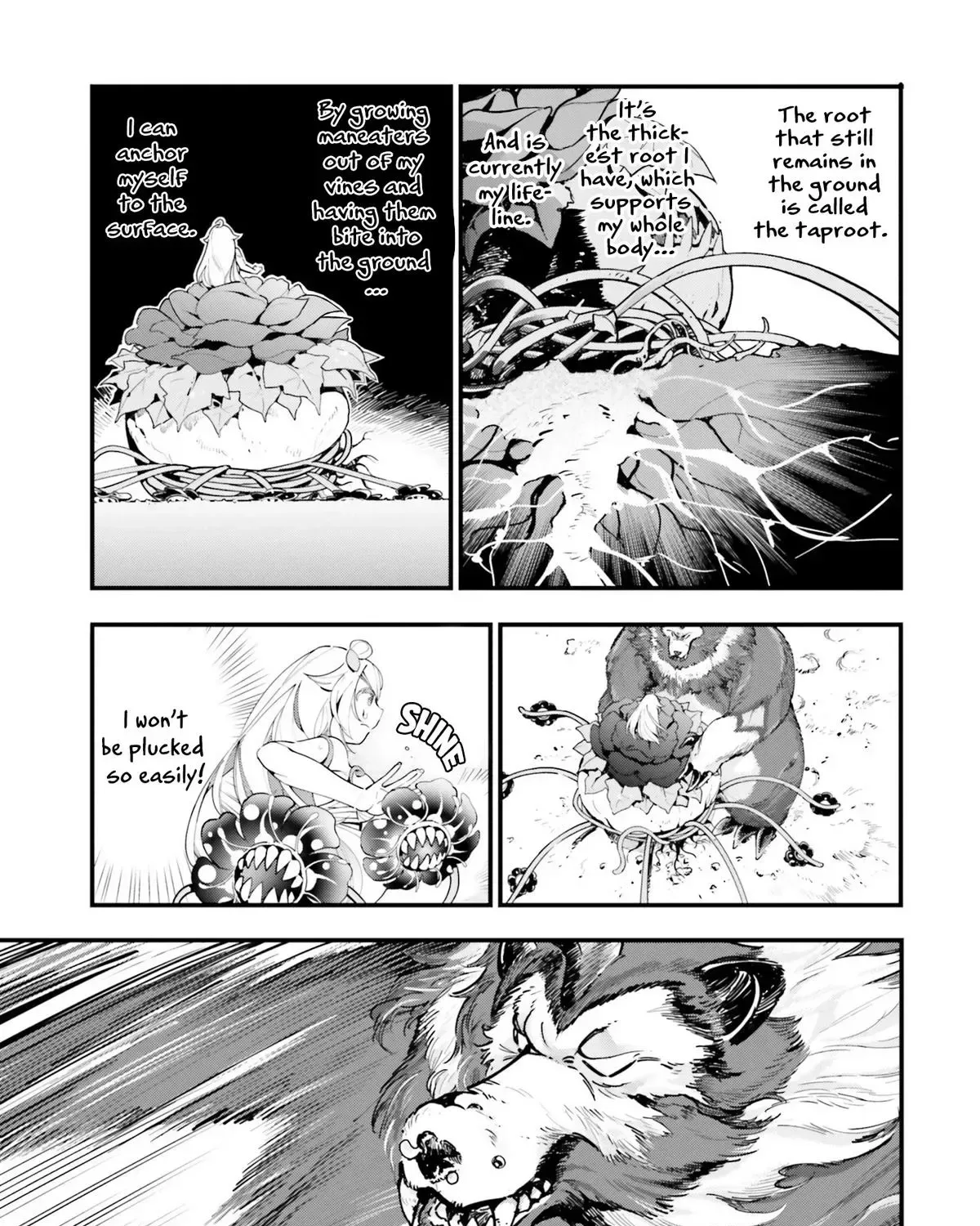 Shokubutsu Monster Musume Nikki ~Seijo datta Watashi ga Uragirareta Hate ni Aruraune ni Tensei Shite Shimatta node, kore kara wa Kougousei wo Shinagara Shizuka ni Shokubutsu Life wo Sugoshimasu~ Chapter 6 page 13