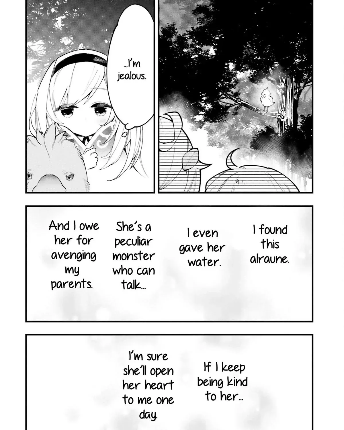 Shokubutsu Monster Musume Nikki ~Seijo datta Watashi ga Uragirareta Hate ni Aruraune ni Tensei Shite Shimatta node, kore kara wa Kougousei wo Shinagara Shizuka ni Shokubutsu Life wo Sugoshimasu~ Chapter 7 page 21
