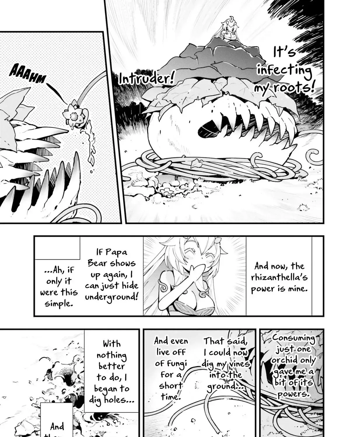 Shokubutsu Monster Musume Nikki ~Seijo datta Watashi ga Uragirareta Hate ni Aruraune ni Tensei Shite Shimatta node, kore kara wa Kougousei wo Shinagara Shizuka ni Shokubutsu Life wo Sugoshimasu~ Chapter 7 page 31