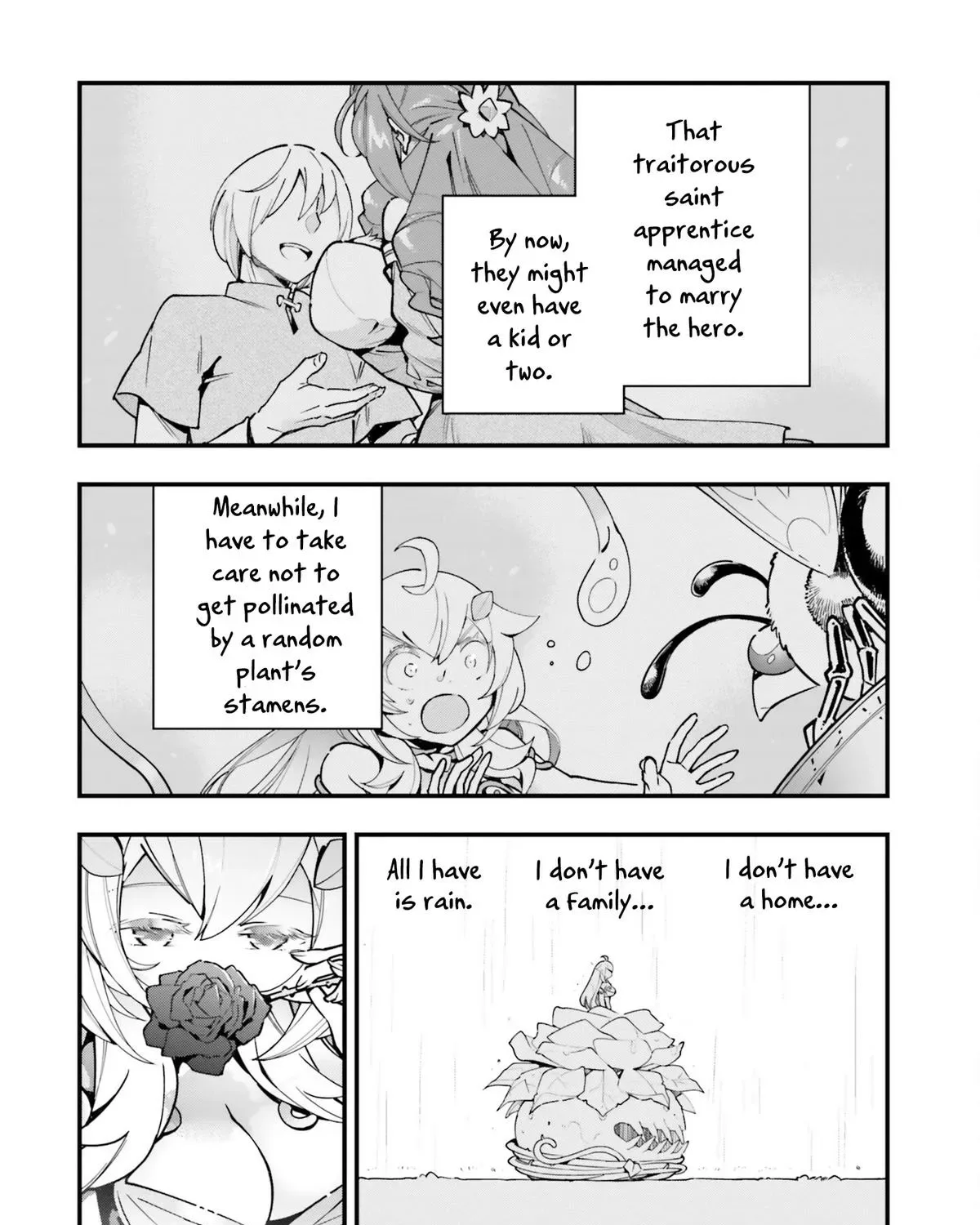 Shokubutsu Monster Musume Nikki ~Seijo datta Watashi ga Uragirareta Hate ni Aruraune ni Tensei Shite Shimatta node, kore kara wa Kougousei wo Shinagara Shizuka ni Shokubutsu Life wo Sugoshimasu~ Chapter 7 page 49