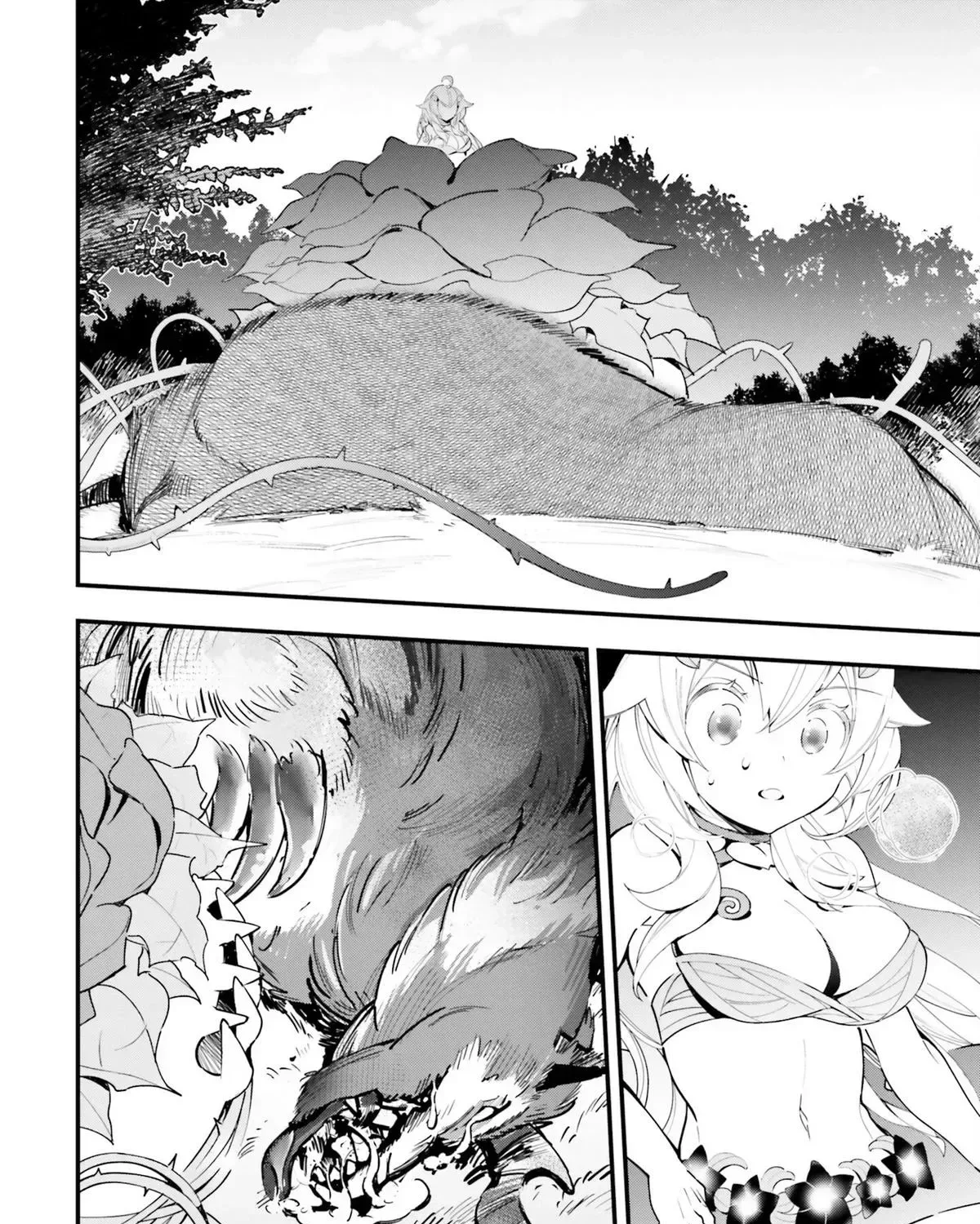 Shokubutsu Monster Musume Nikki ~Seijo datta Watashi ga Uragirareta Hate ni Aruraune ni Tensei Shite Shimatta node, kore kara wa Kougousei wo Shinagara Shizuka ni Shokubutsu Life wo Sugoshimasu~ Chapter 8 page 59
