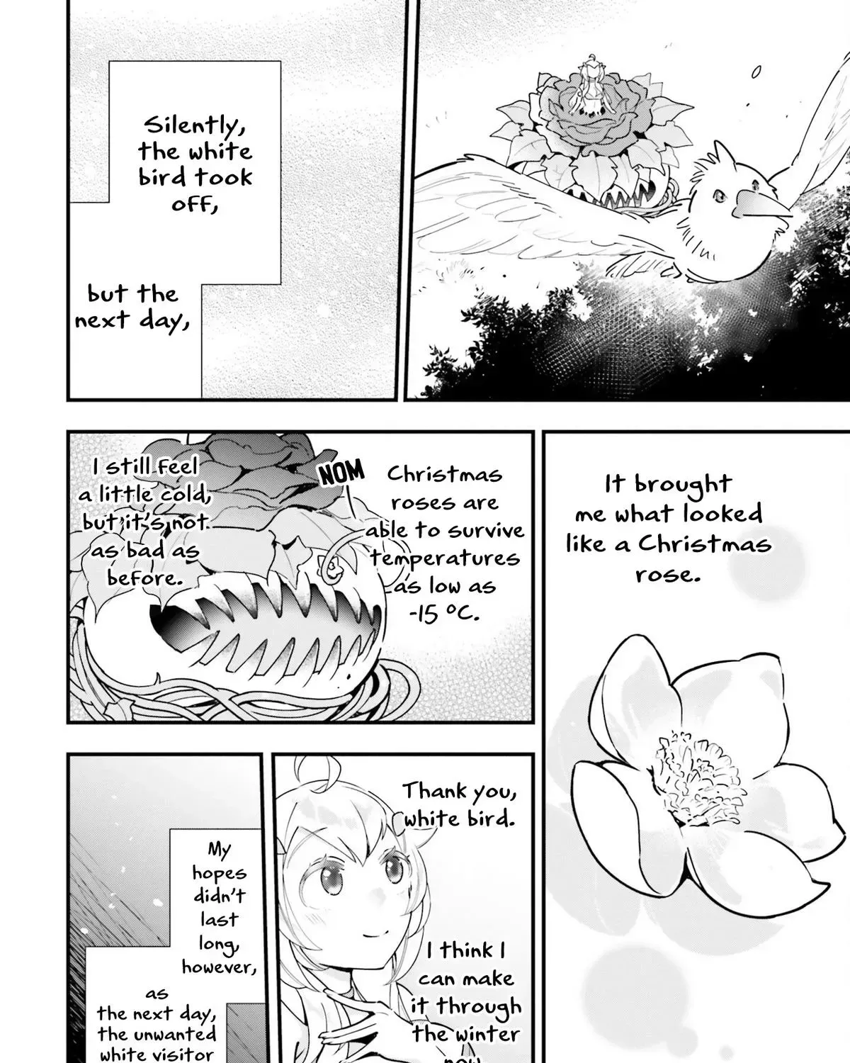 Shokubutsu Monster Musume Nikki ~Seijo datta Watashi ga Uragirareta Hate ni Aruraune ni Tensei Shite Shimatta node, kore kara wa Kougousei wo Shinagara Shizuka ni Shokubutsu Life wo Sugoshimasu~ Chapter 9 page 33