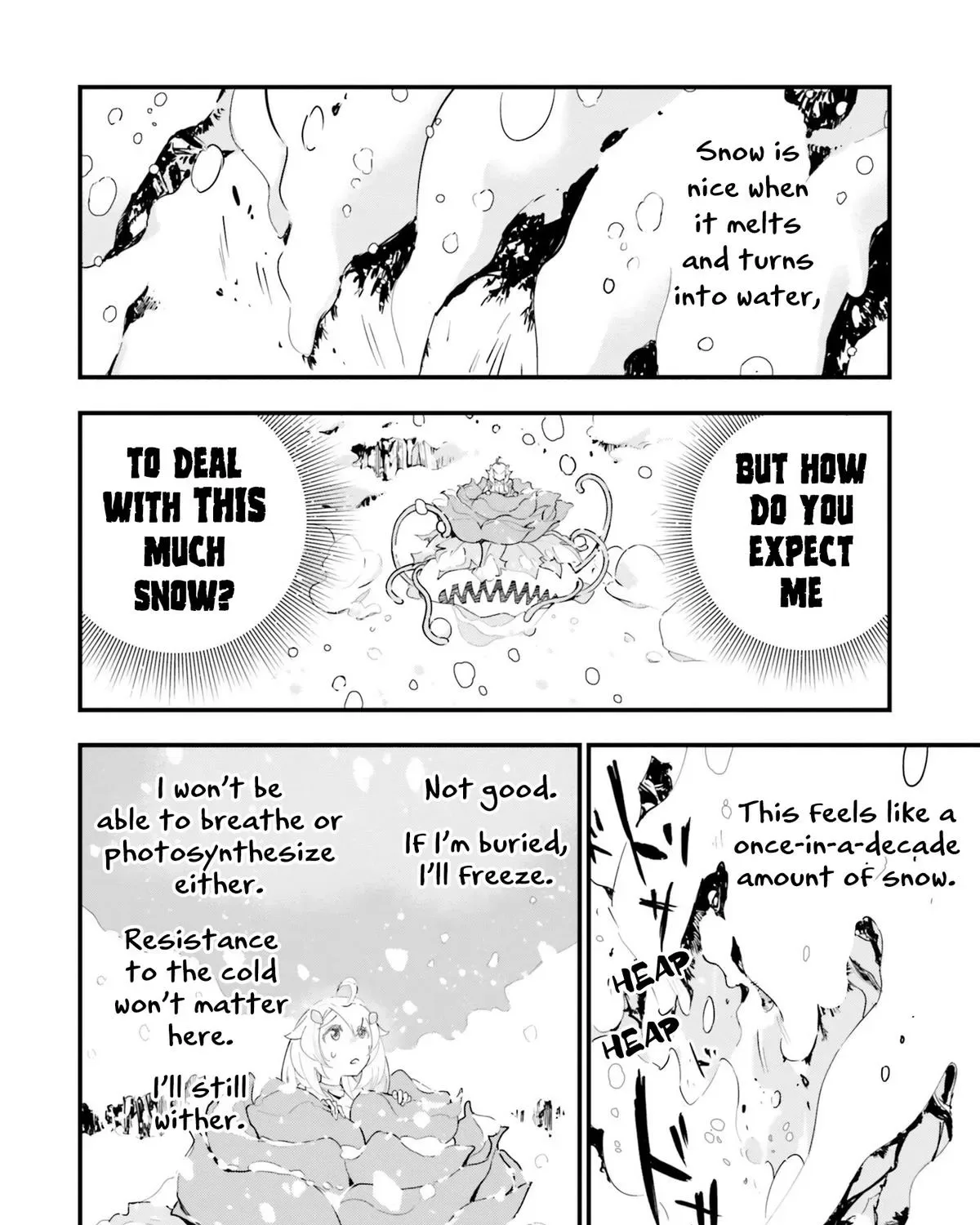 Shokubutsu Monster Musume Nikki ~Seijo datta Watashi ga Uragirareta Hate ni Aruraune ni Tensei Shite Shimatta node, kore kara wa Kougousei wo Shinagara Shizuka ni Shokubutsu Life wo Sugoshimasu~ Chapter 9 page 37