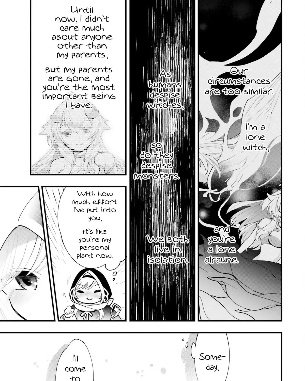 Shokubutsu Monster Musume Nikki ~Seijo datta Watashi ga Uragirareta Hate ni Aruraune ni Tensei Shite Shimatta node, kore kara wa Kougousei wo Shinagara Shizuka ni Shokubutsu Life wo Sugoshimasu~ Chapter 9 page 47