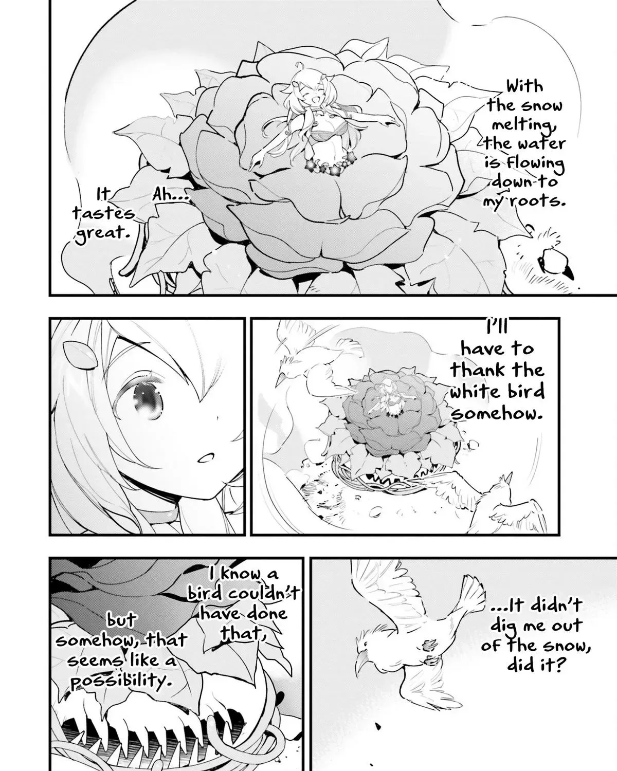 Shokubutsu Monster Musume Nikki ~Seijo datta Watashi ga Uragirareta Hate ni Aruraune ni Tensei Shite Shimatta node, kore kara wa Kougousei wo Shinagara Shizuka ni Shokubutsu Life wo Sugoshimasu~ Chapter 9 page 53