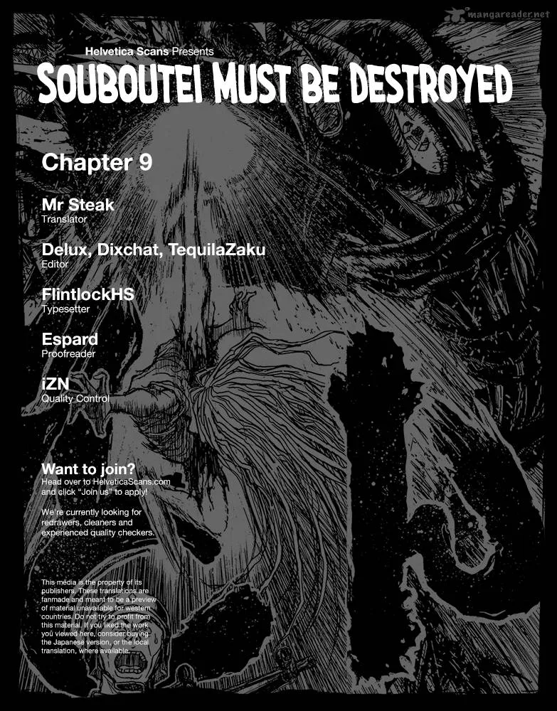 Souboutei Kowasu Beshi Chapter 9 page 1