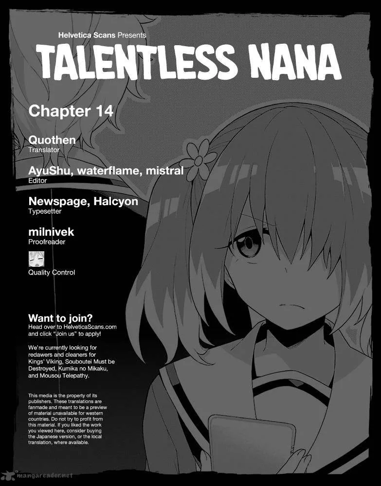 Talentless Nana Chapter 14 page 1