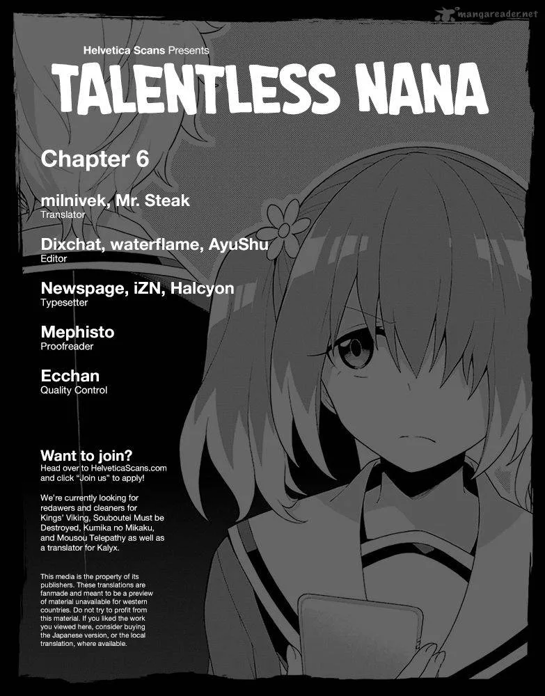 Talentless Nana Chapter 6 page 1