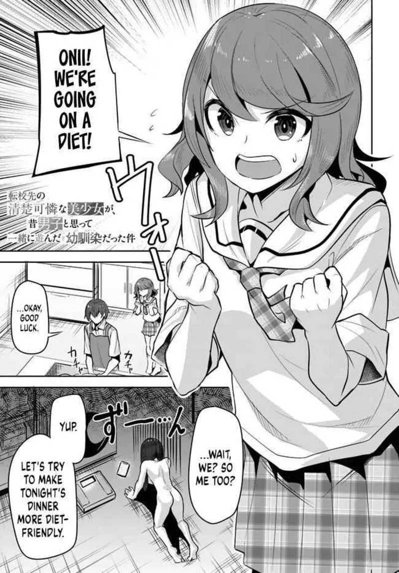 Tenkou Saki no Seiso Karen na Bishoujo ga, Mukashi Danshi to Omotte Issho ni Asonda Osananajimi datta Ken Chapter 13 page 1