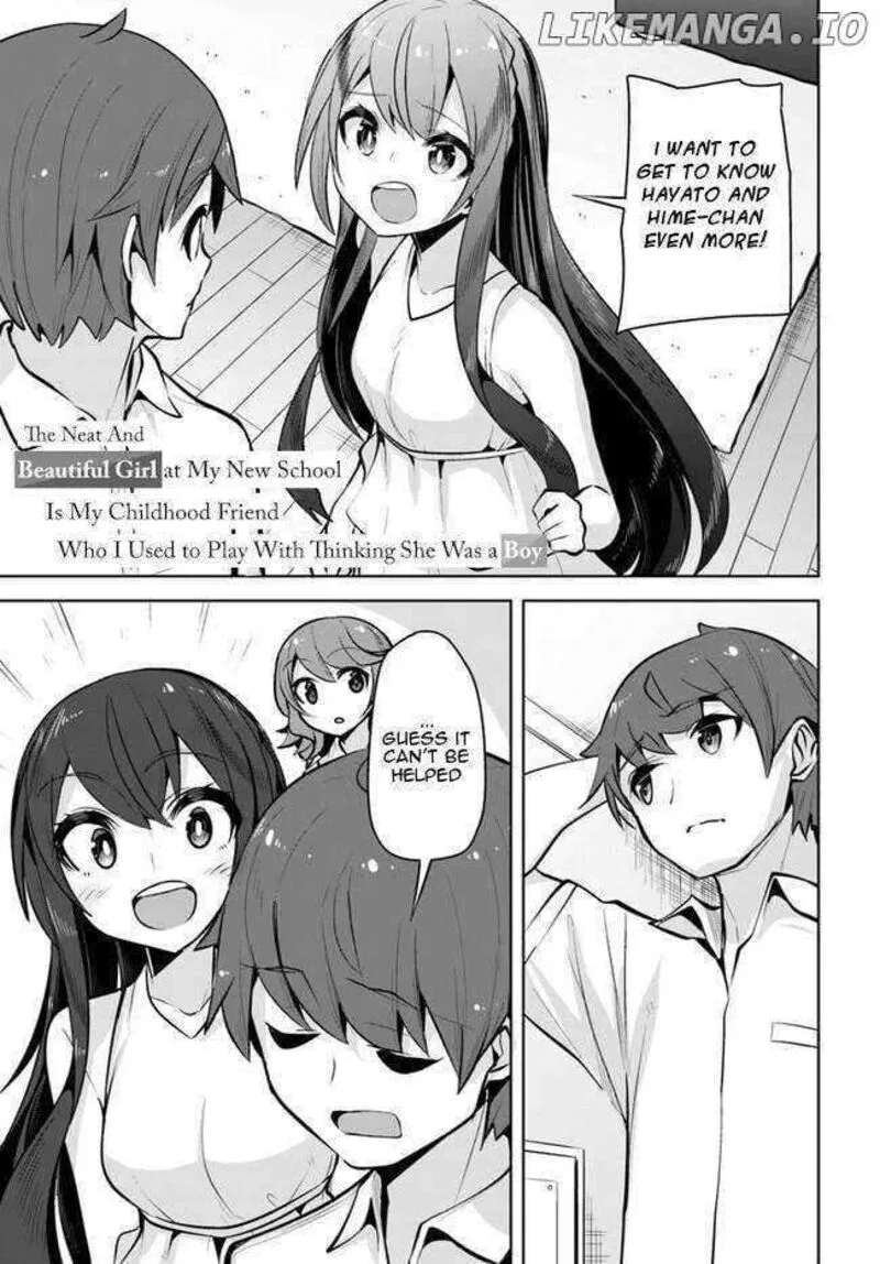 Tenkou Saki no Seiso Karen na Bishoujo ga, Mukashi Danshi to Omotte Issho ni Asonda Osananajimi datta Ken Chapter 24 page 1
