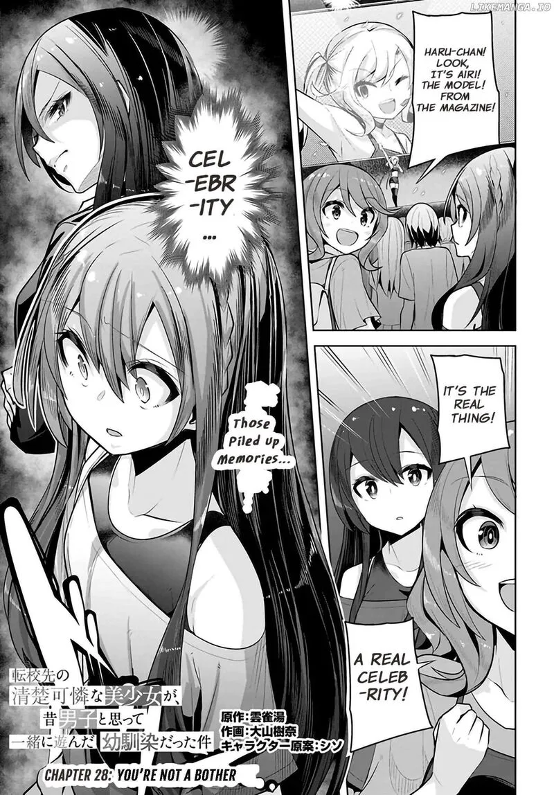 Tenkou Saki no Seiso Karen na Bishoujo ga, Mukashi Danshi to Omotte Issho ni Asonda Osananajimi datta Ken Chapter 28 page 1