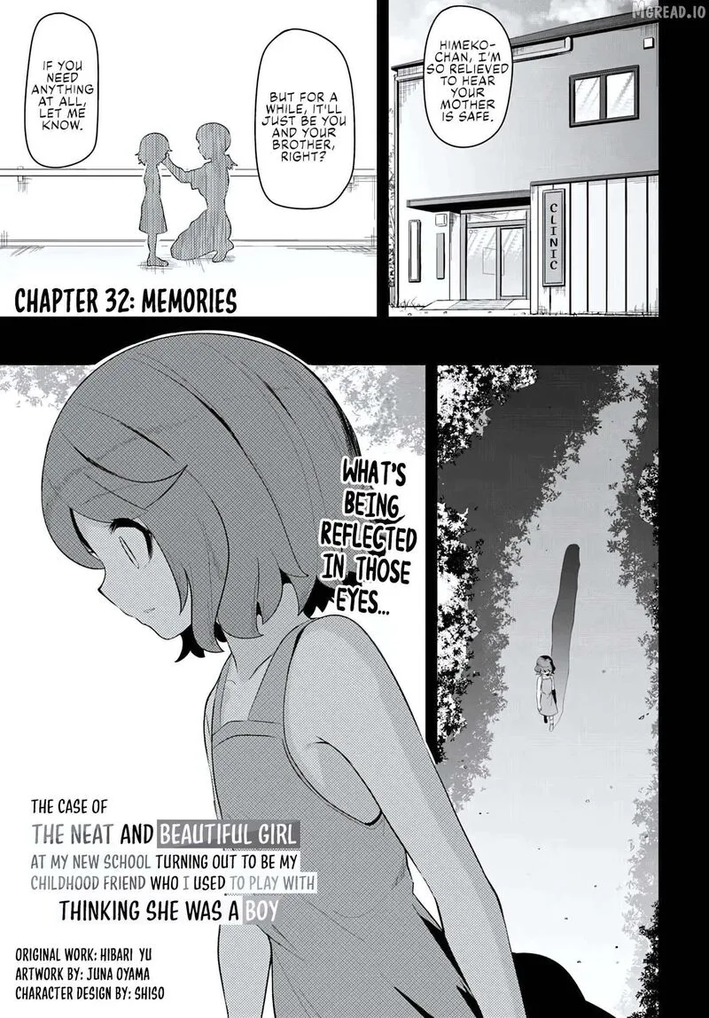 Tenkou Saki no Seiso Karen na Bishoujo ga, Mukashi Danshi to Omotte Issho ni Asonda Osananajimi datta Ken Chapter 32 page 1