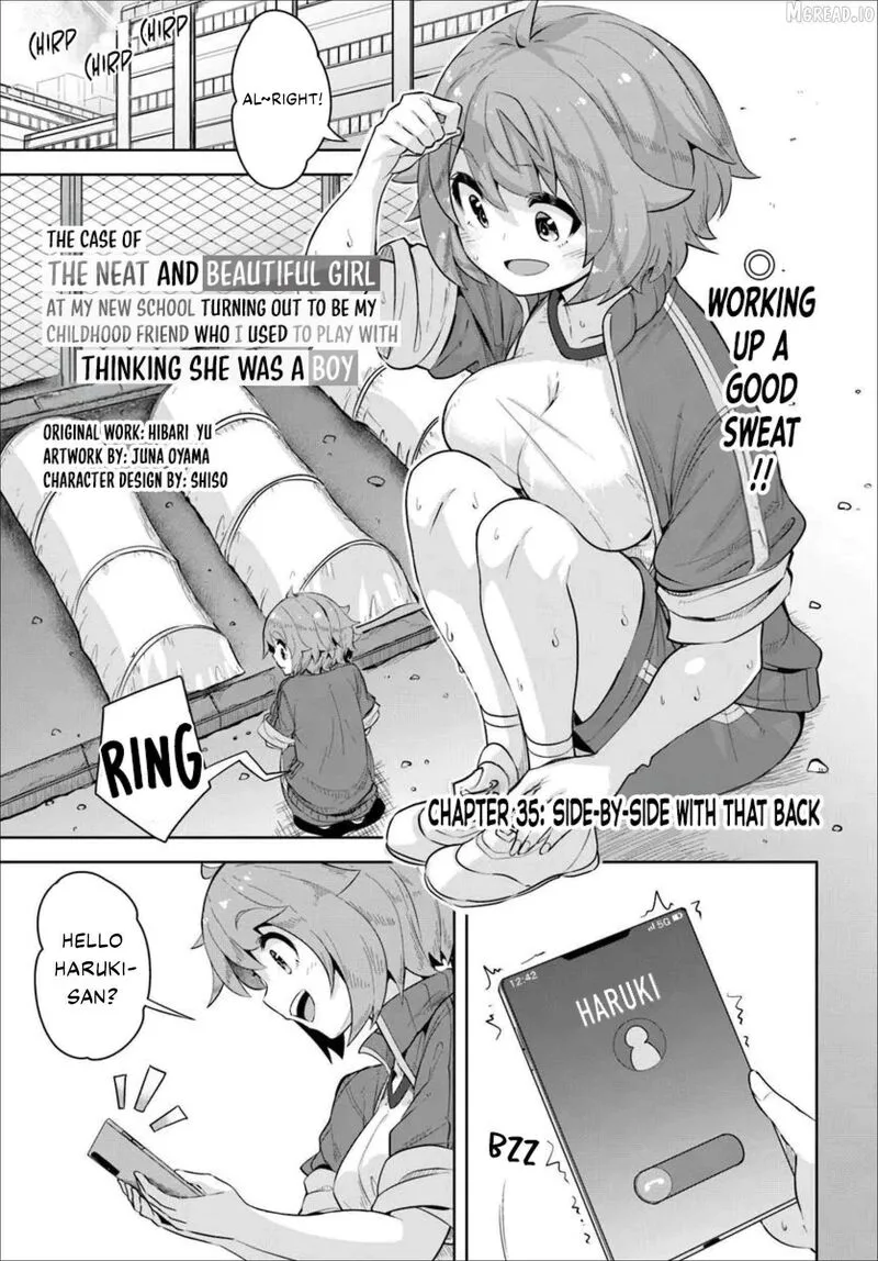 Tenkou Saki no Seiso Karen na Bishoujo ga, Mukashi Danshi to Omotte Issho ni Asonda Osananajimi datta Ken Chapter 35 page 1