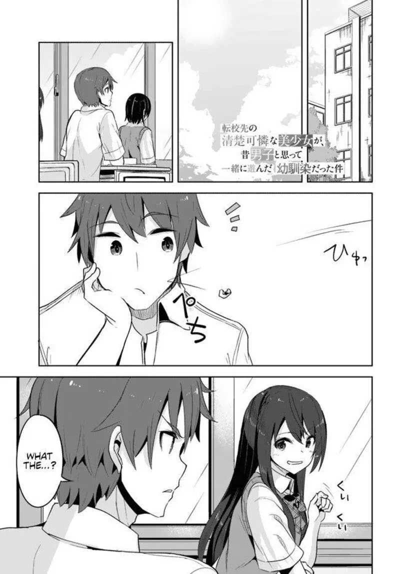 Tenkou Saki no Seiso Karen na Bishoujo ga, Mukashi Danshi to Omotte Issho ni Asonda Osananajimi datta Ken Chapter 7 page 1