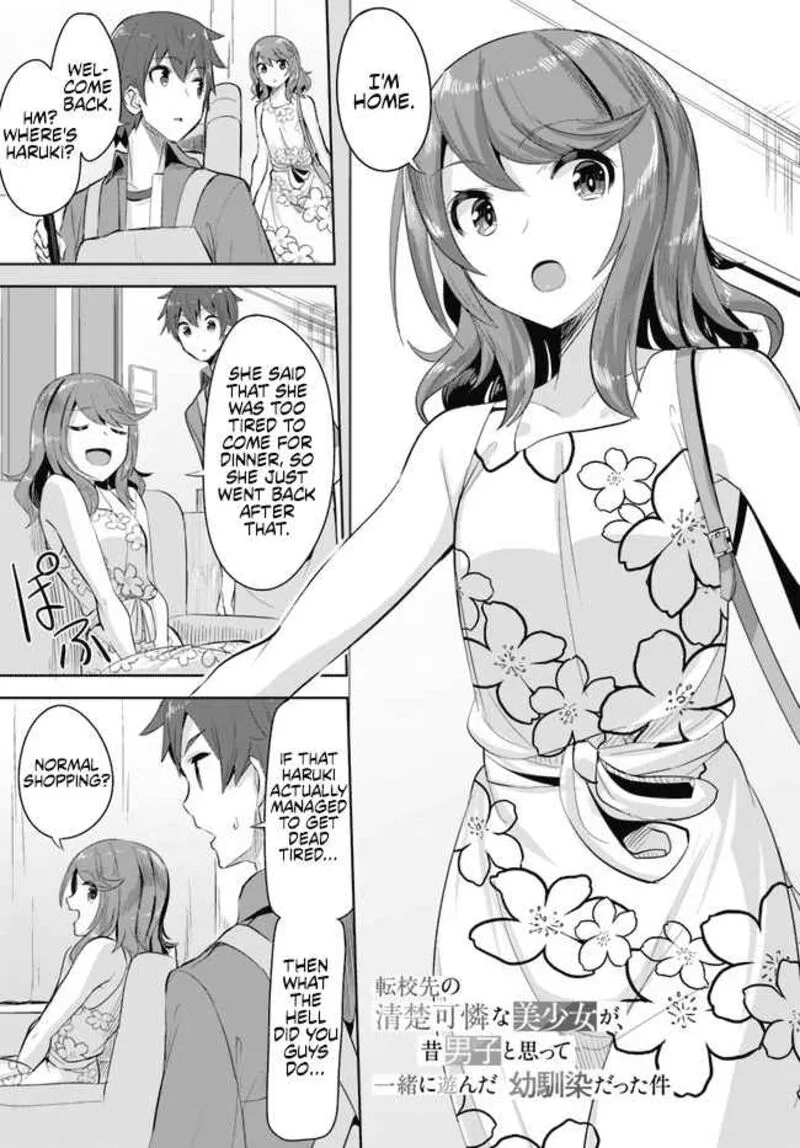Tenkou Saki no Seiso Karen na Bishoujo ga, Mukashi Danshi to Omotte Issho ni Asonda Osananajimi datta Ken Chapter 9 page 1