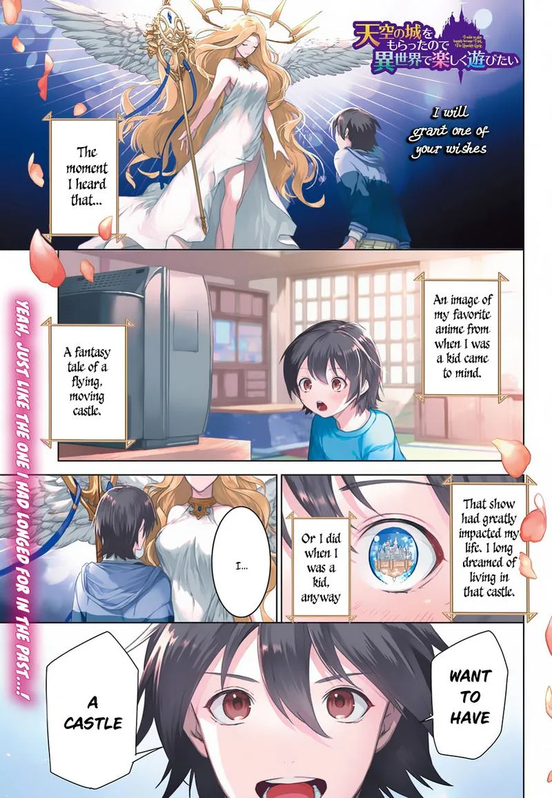 Tenkuu no Shiro o Moratta no de Isekai de Tanoshiku Asobitai Chapter 1 page 1