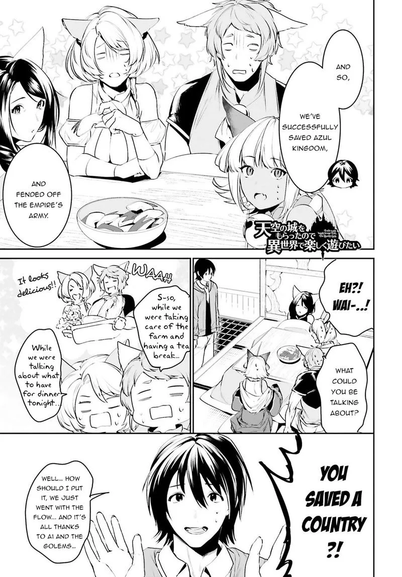 Tenkuu no Shiro o Moratta no de Isekai de Tanoshiku Asobitai Chapter 10 page 1