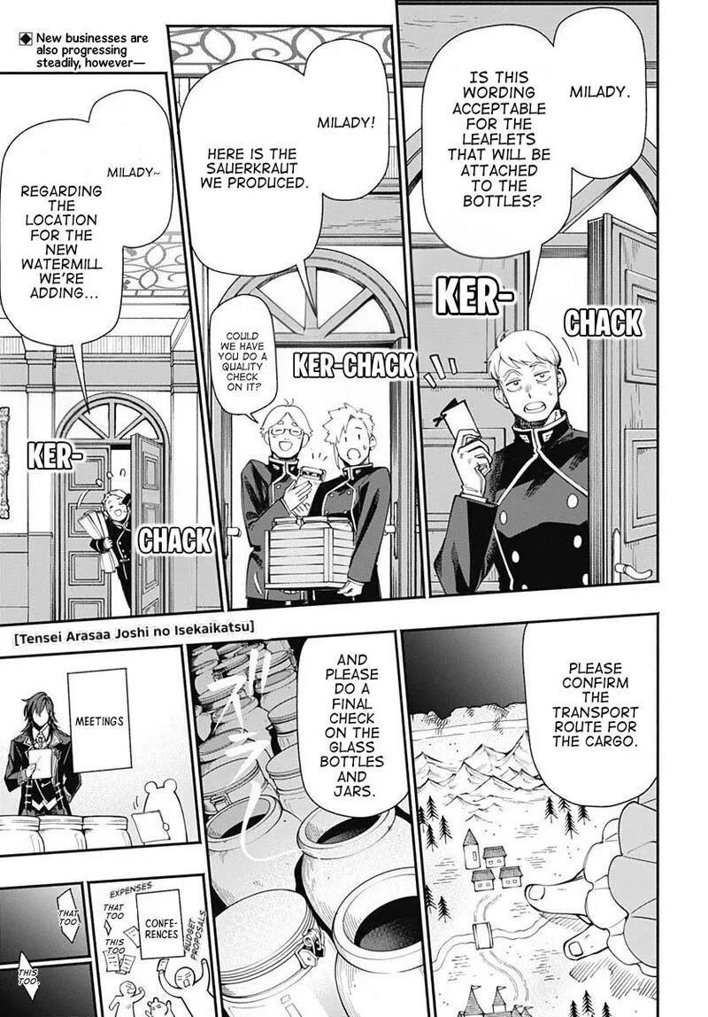 Tensei Arasaa Joshi no Kotoyo Kaikatsu Chapter 23 page 1
