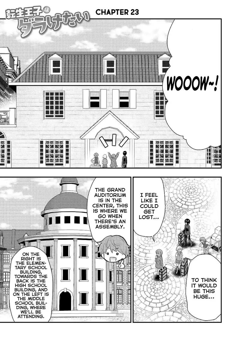 Tensei Ouji wa Daraketai Chapter 23 page 1