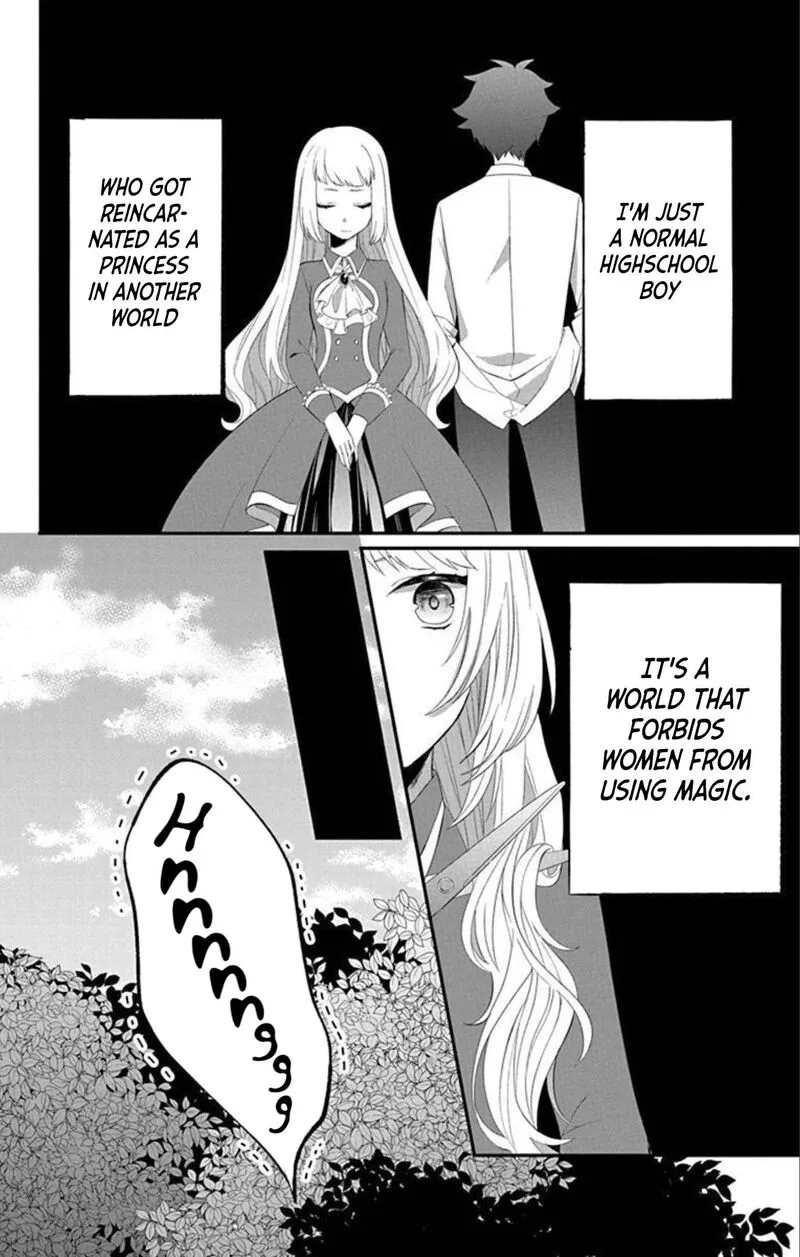 Tensei Shitara Hime Datta node Dansou Joshi Kiwamete Saikyou Mahou Tsukai Mezasuwa. Chapter 2 page 1