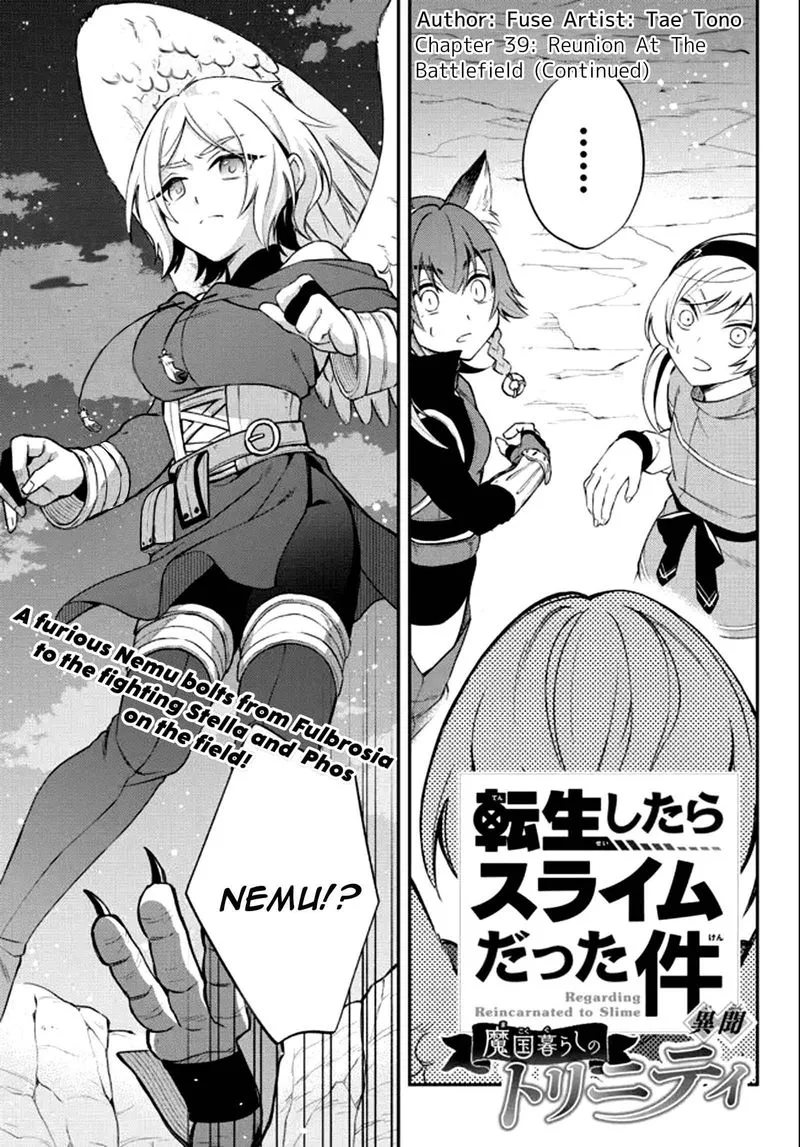Tensei shitara Slime datta Ken Ibun: Makuni Kurashi no Trinity Chapter 39 page 1