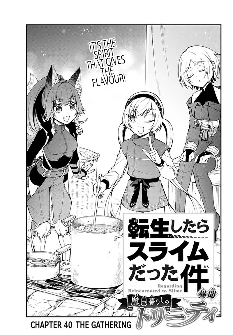 Tensei shitara Slime datta Ken Ibun: Makuni Kurashi no Trinity Chapter 40 page 1