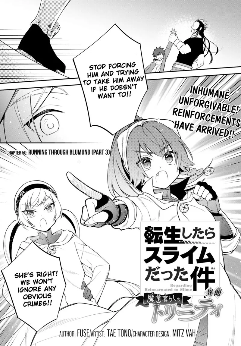 Tensei shitara Slime datta Ken Ibun: Makuni Kurashi no Trinity Chapter 50 page 1