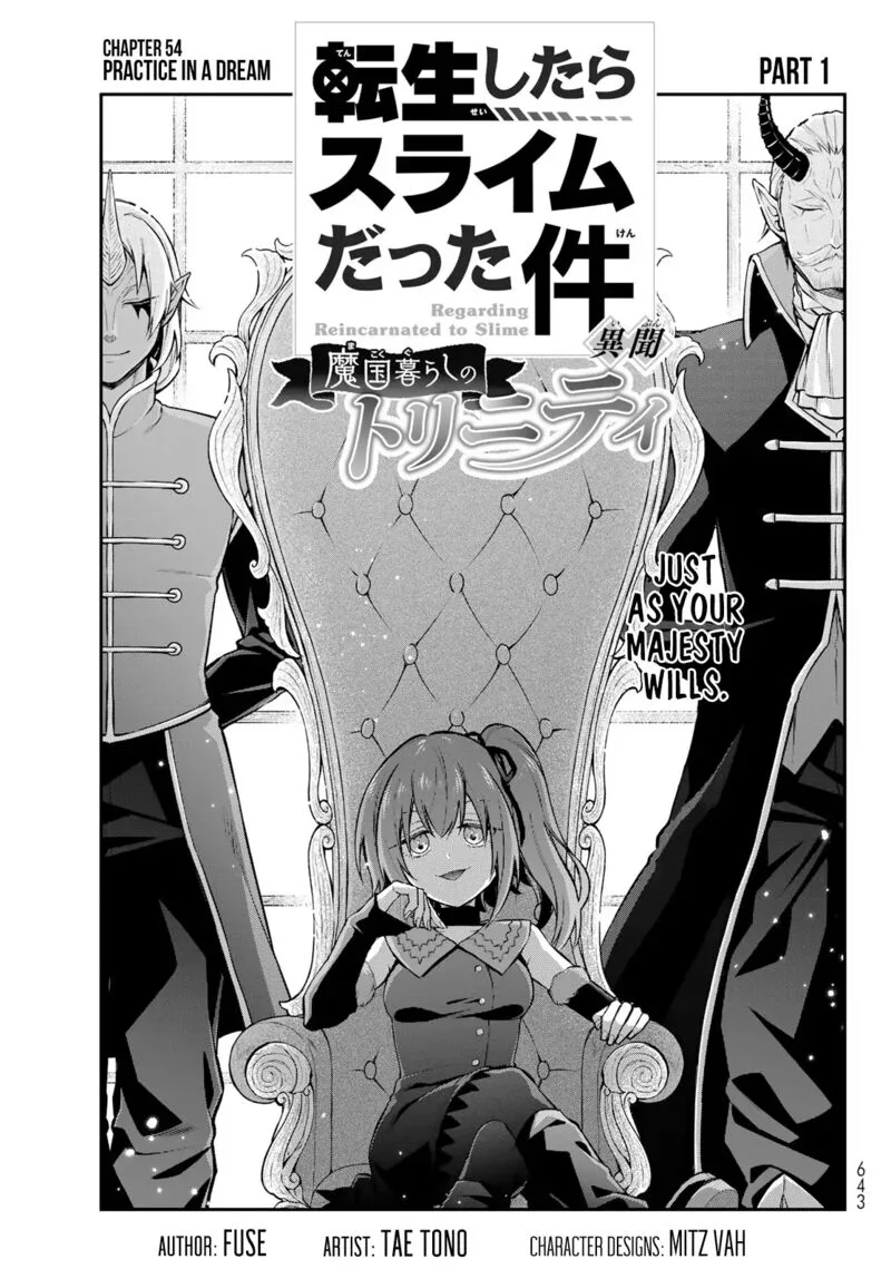 Tensei shitara Slime datta Ken Ibun: Makuni Kurashi no Trinity Chapter 54 page 1