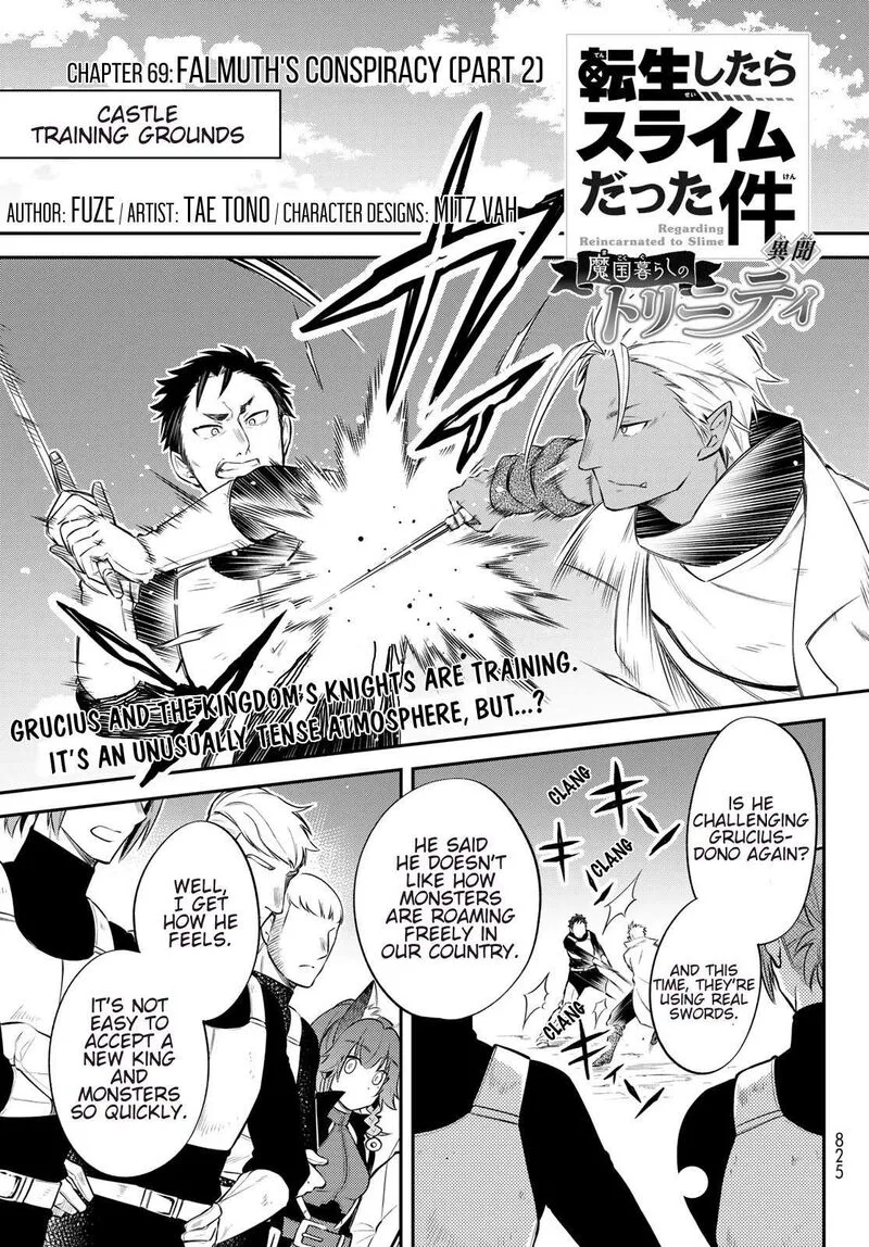 Tensei shitara Slime datta Ken Ibun: Makuni Kurashi no Trinity Chapter 69 page 1