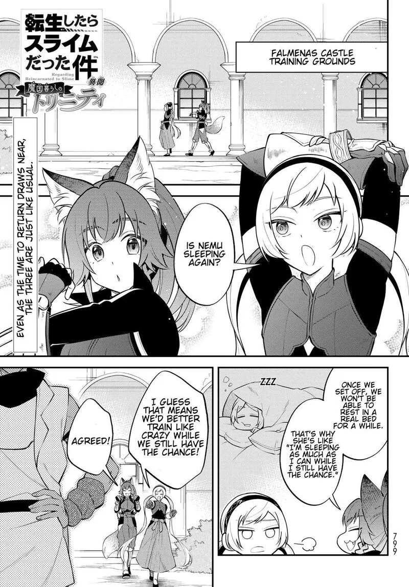 Tensei shitara Slime datta Ken Ibun: Makuni Kurashi no Trinity Chapter 75 page 1