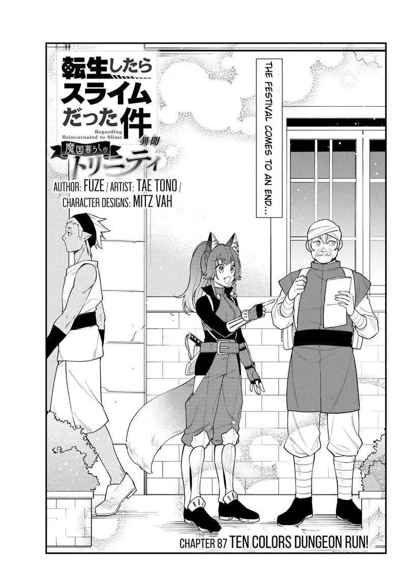 Tensei shitara Slime datta Ken Ibun: Makuni Kurashi no Trinity Chapter 87 page 1